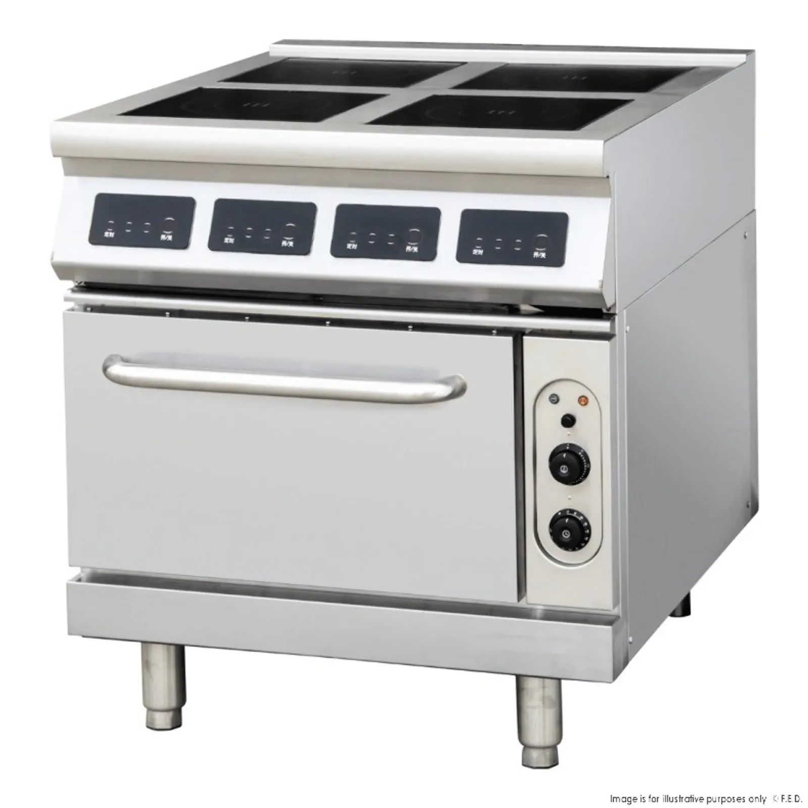 ElectMax IC9-4B - Induction 4 Burner Cooker with Convection Oven
