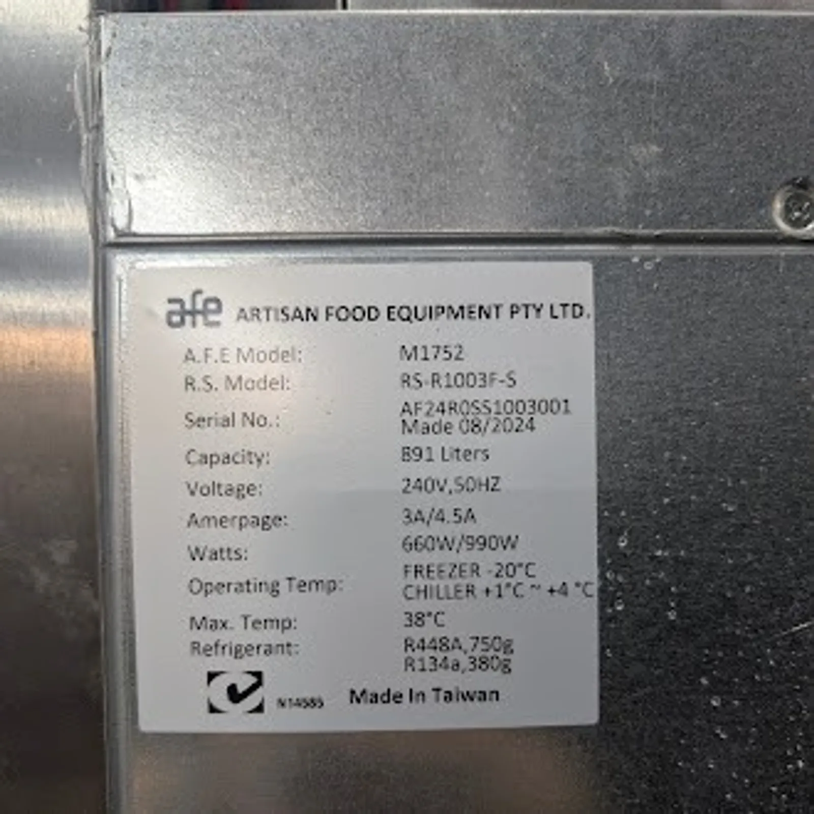 Artisan M1752 - 4 Half Door Combo Chiller/Freezer - Self Contained & Tropicalised - Clearance