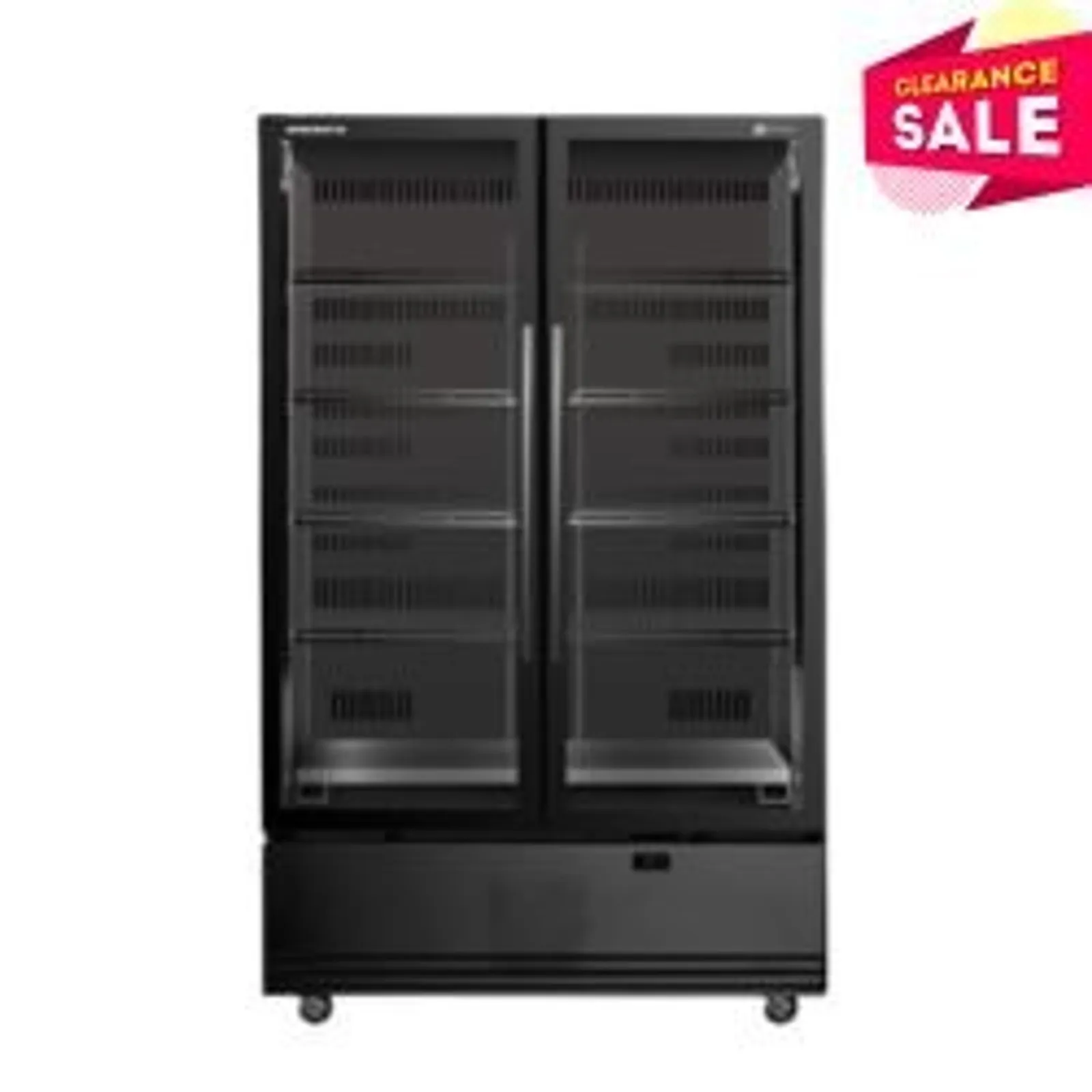 SKOPE BME1200N-A-Black - 2 Glass Door Display Fridge - Clearance Sale
