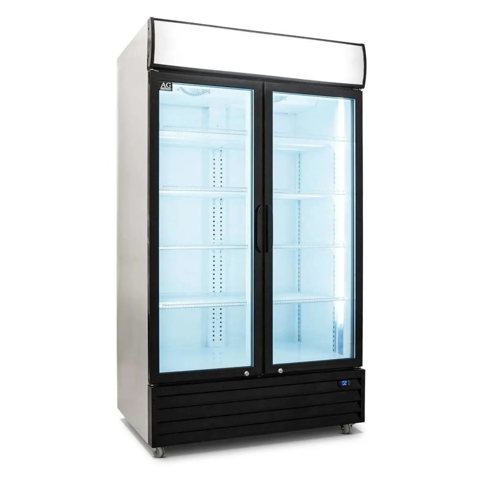 AG Equipment CU800TNG - 800L Double Door Upright Display Fridge - Glass Door