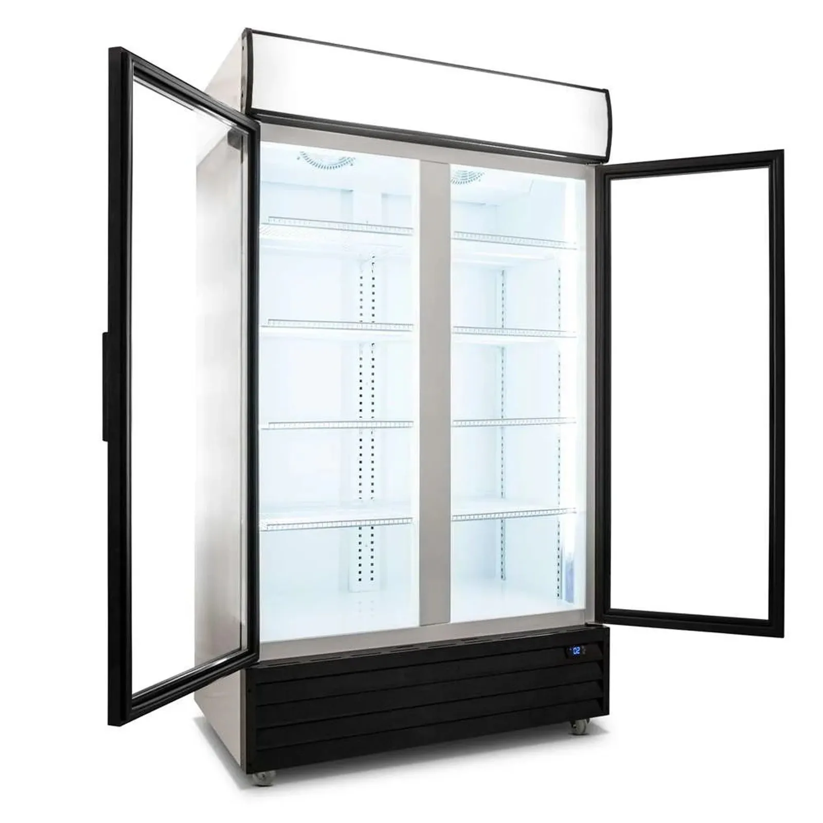 AG Equipment CU1000TNG - 1000L Double Door Upright Display Fridge - Glass Door