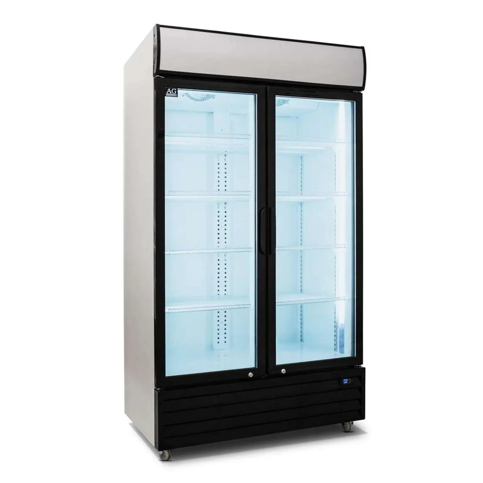 AG Equipment CU1000TNG - 1000L Double Door Upright Display Fridge - Glass Door