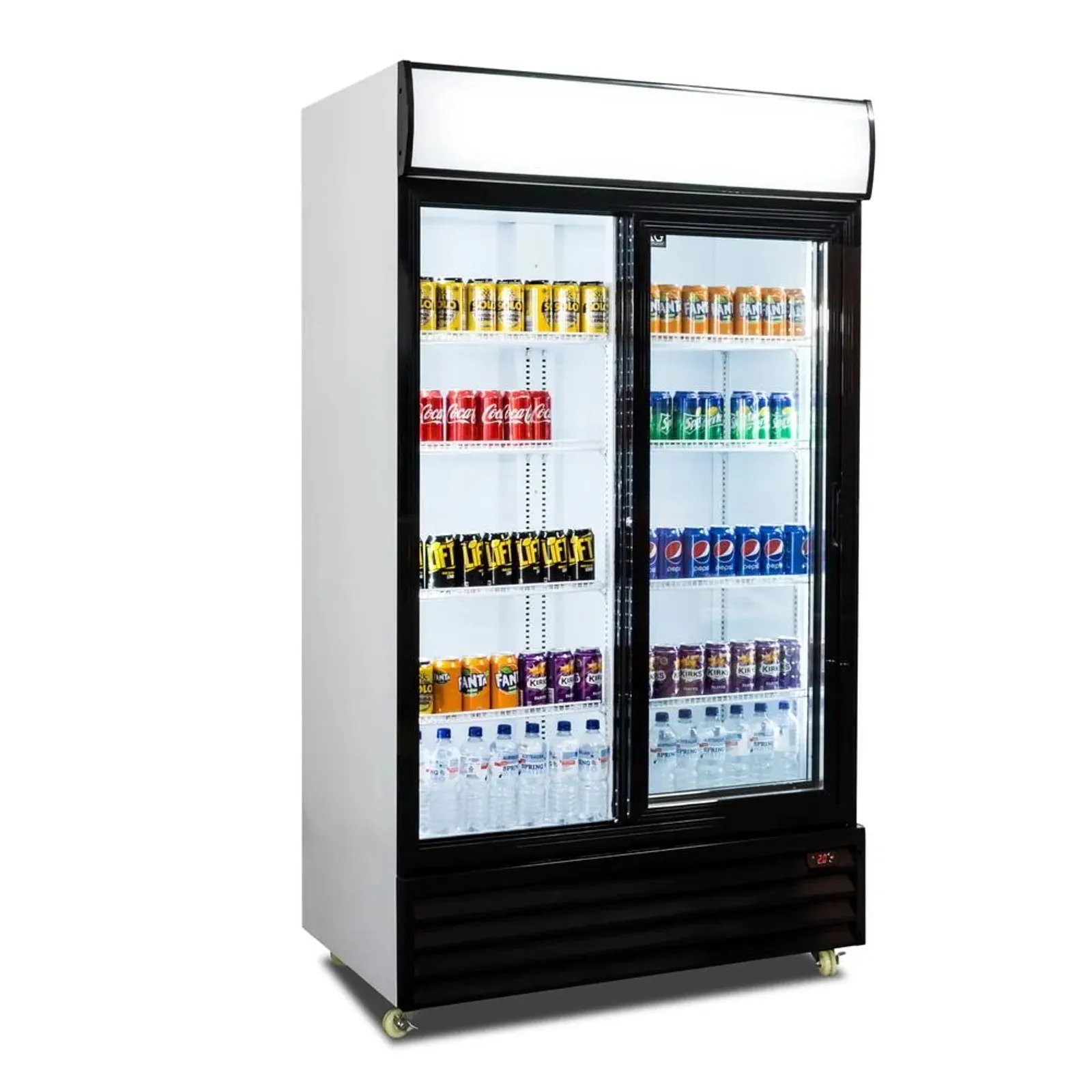 AG Equipment CU1000TNG-SD - 1000L Double Sliding Door Upright Display Fridge - Glass Door