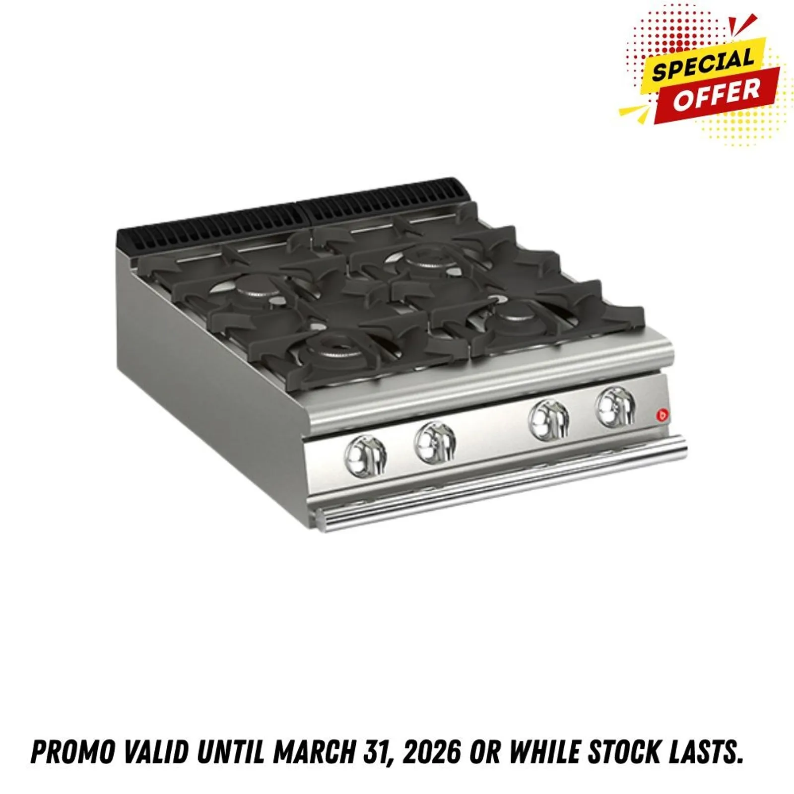 Baron Q90PC/G8005 - 4 Burner Gas Cook Top