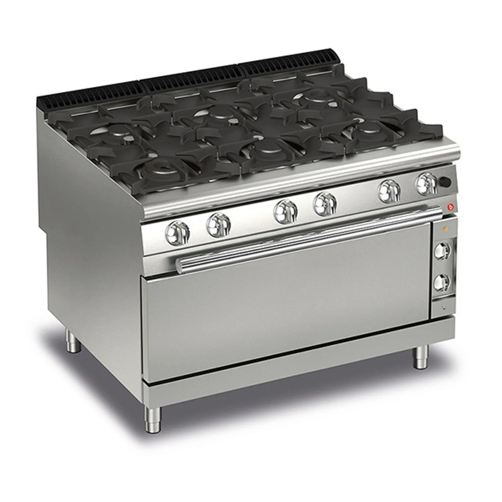 Baron Q90PCFL/G1205 - 6 Burner Gas Cook Top with Full Length Gas Oven