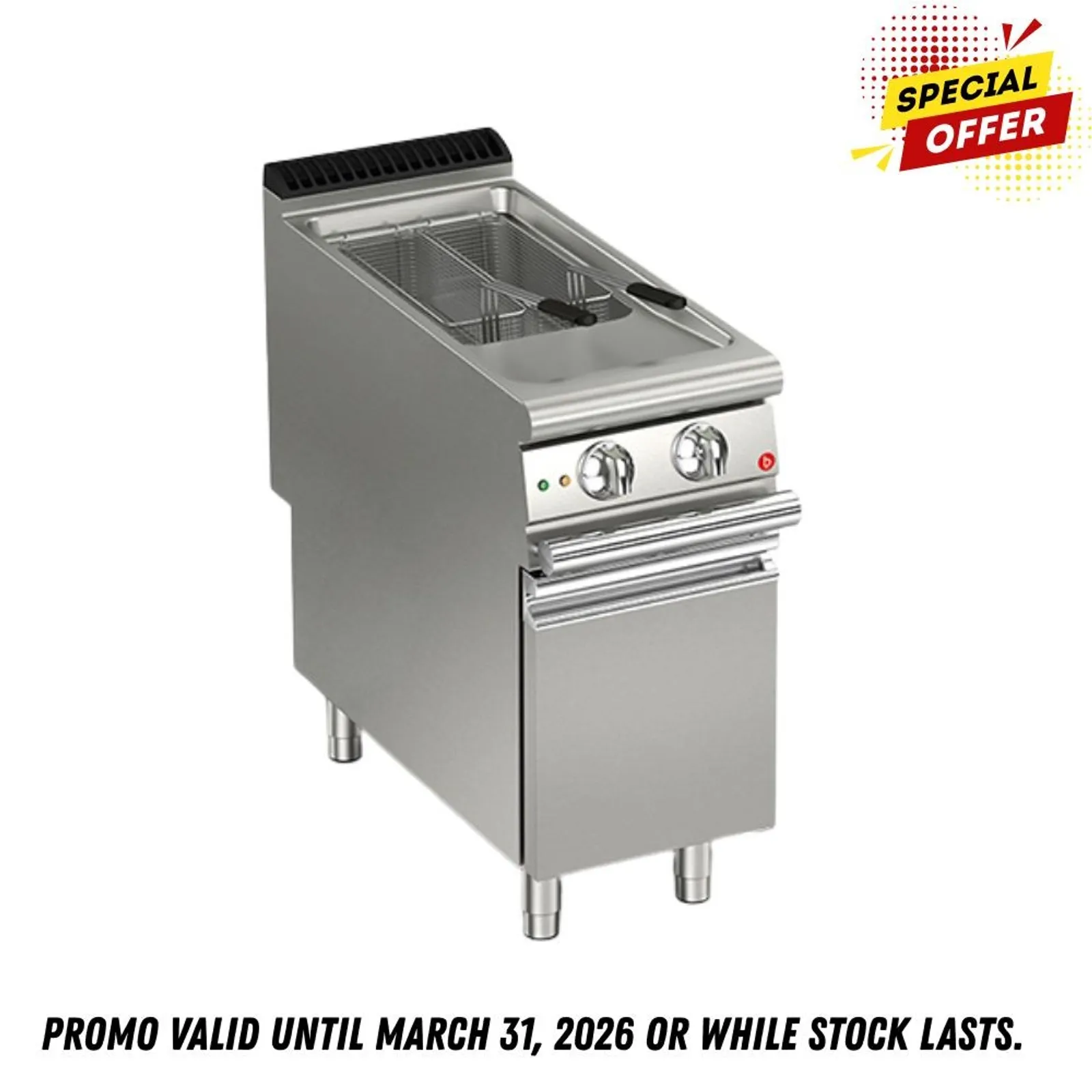 Baron Q90FRI/G423 - 23L Single Basin Gas Deep Fryer