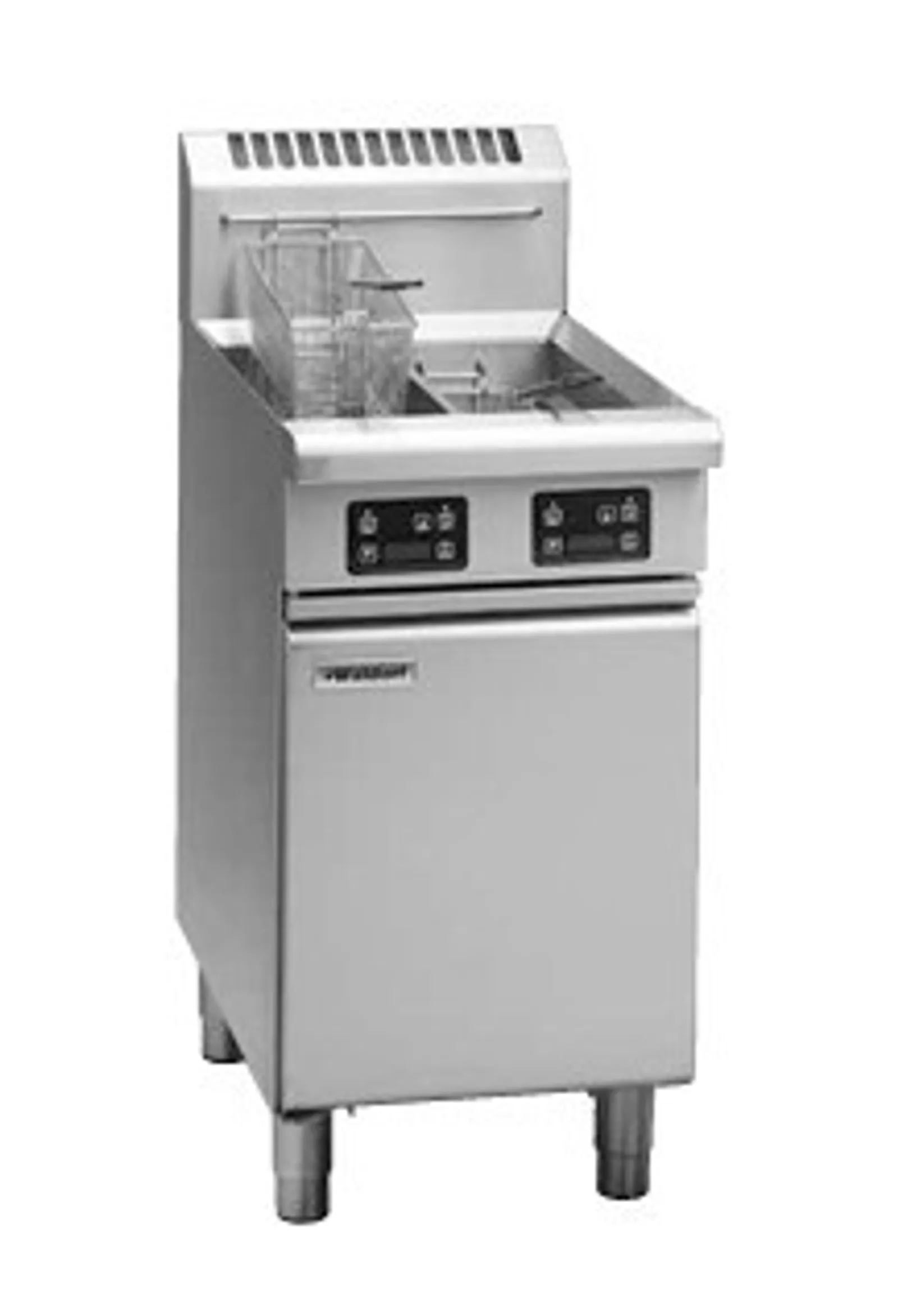 Waldorf 800 Series FNL8226GE - 450mm Twin Pan Gas Fryer Low Back Version