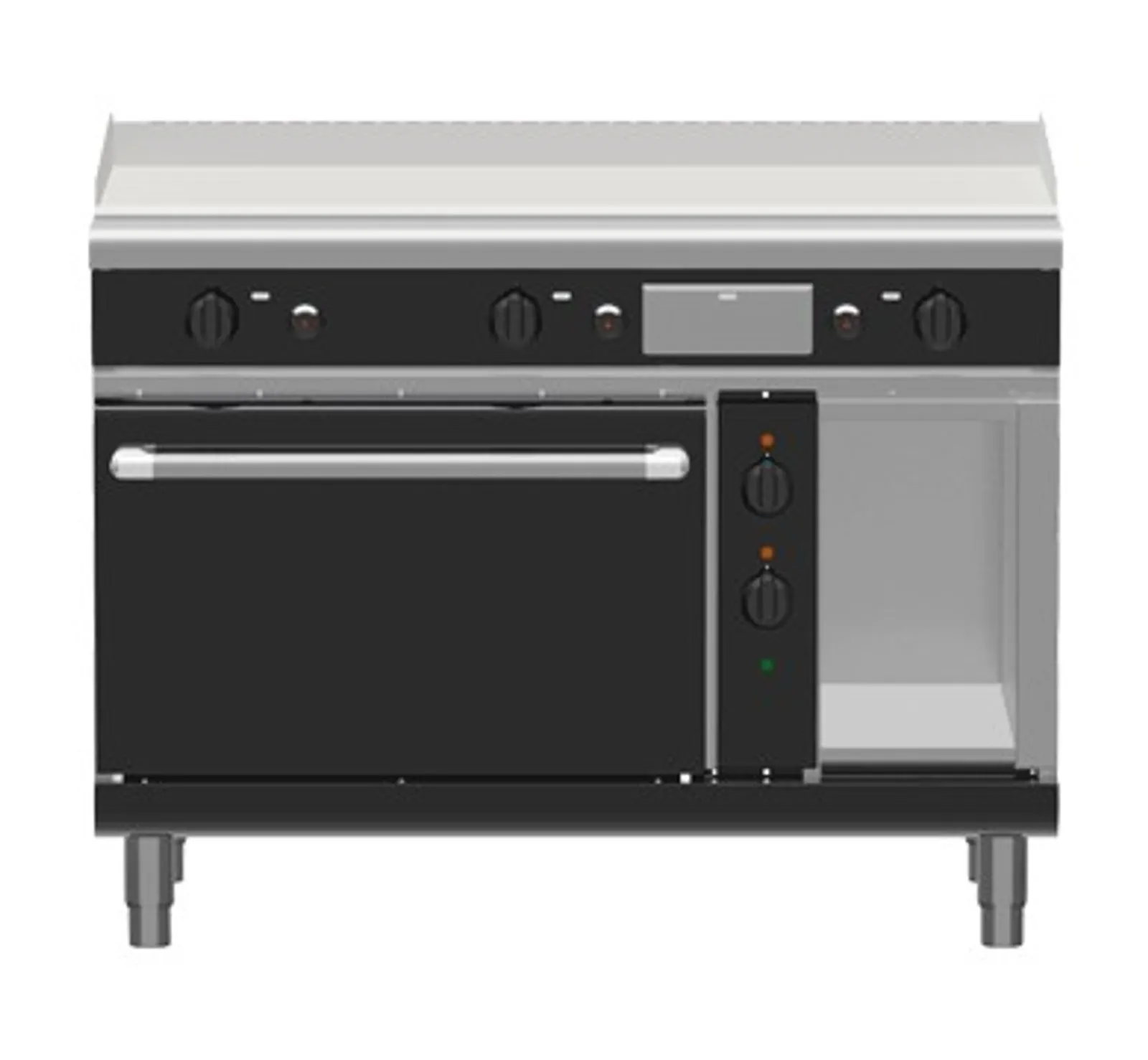 Waldorf Bold GPLB8121GE - 1200mm Gas Griddle Electric Static Oven Range Low Back Version