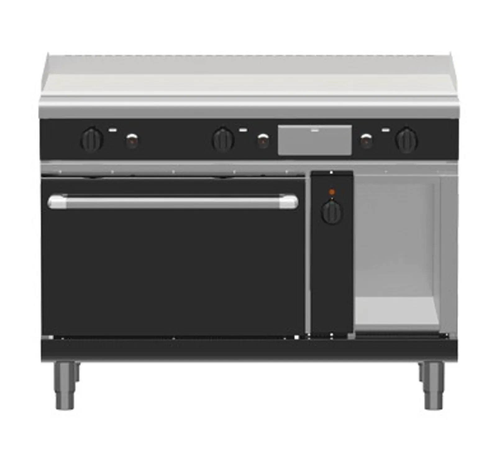 Waldorf Bold GPLB8121GEC - 1200mm Gas Griddle Electric Convection Oven Range Low Back Version