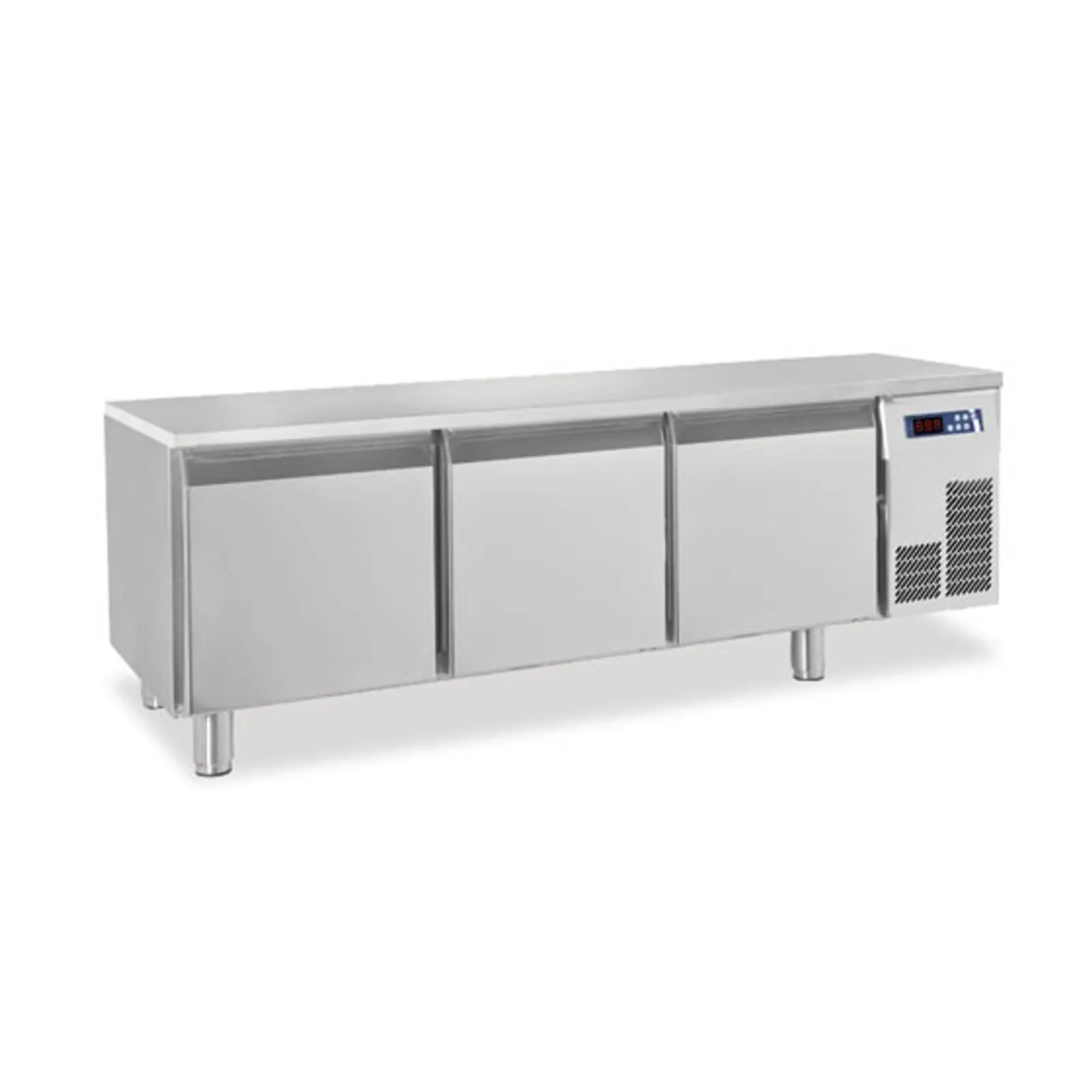 Polaris SNACK 3TN - Refrigerated Base with Three Doors Designed for Mounting Cooking Appliances on Top - 220L