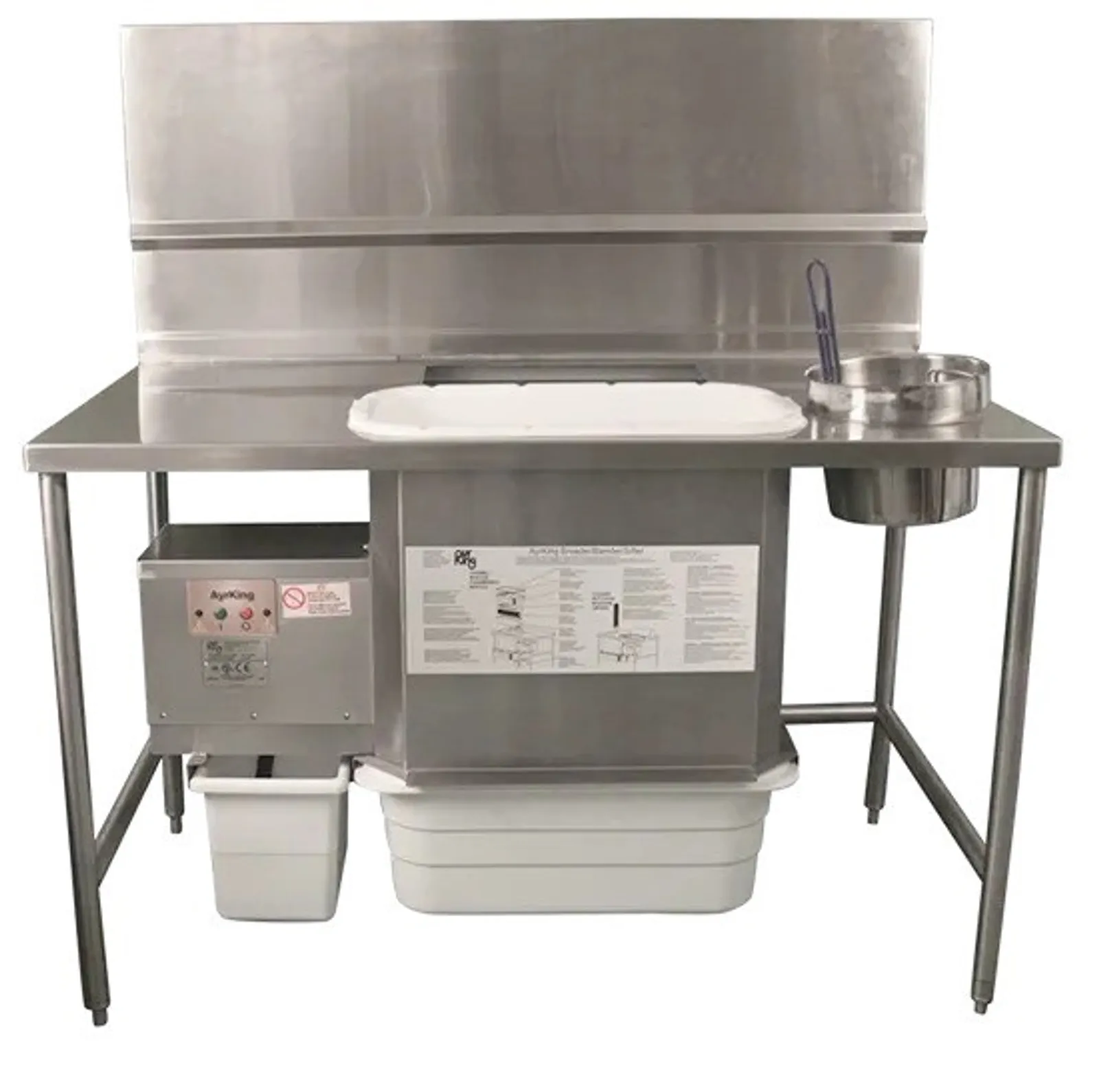 Ayrking BBS-U-5730-BP-LH - Manual Breading Workstation with Integrated Automatic Blender/Sifter Machine 57L