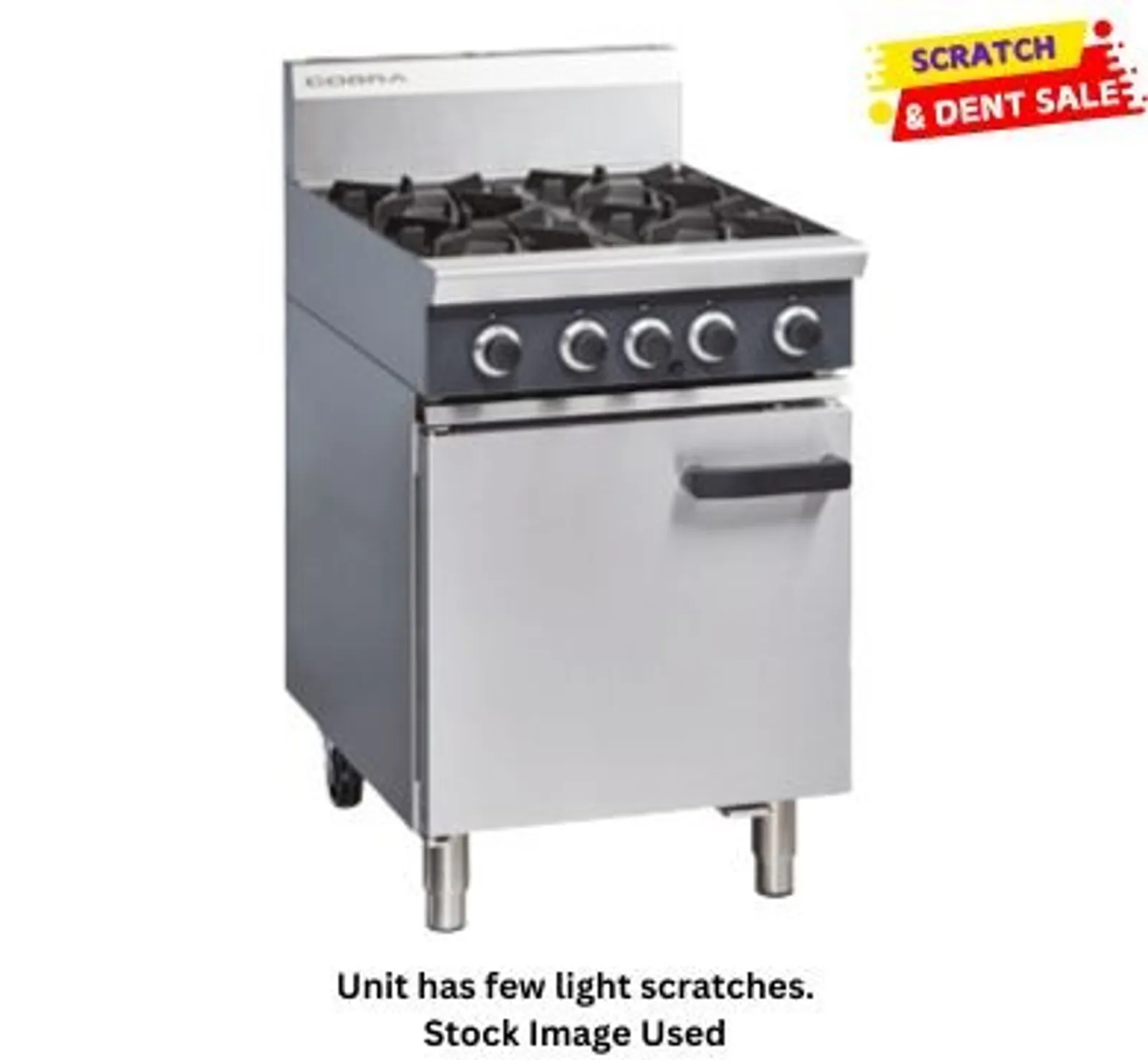 Cobra CR6D - 600mm Four Burner Gas Range Static Oven - Clearance