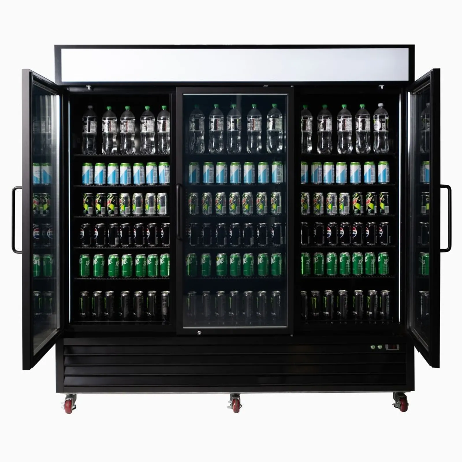 Bromic UC1980GDL-NR - Upright Display Fridge 1980L - 3 Door - Flat Glass - Lightbox