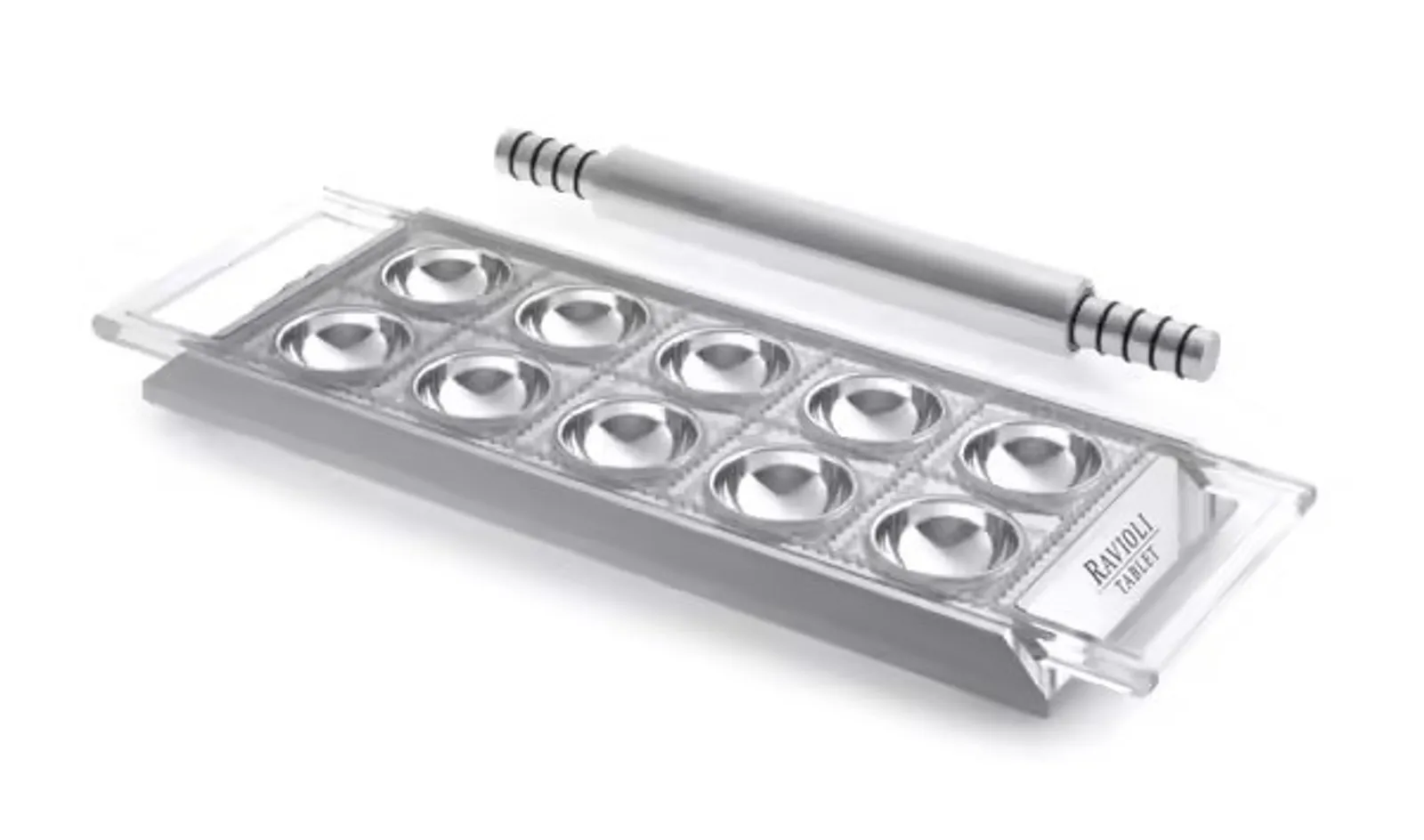 Marcato 2770 - Accessories - Ravioli Tablet w/Rolling Pin - Silver