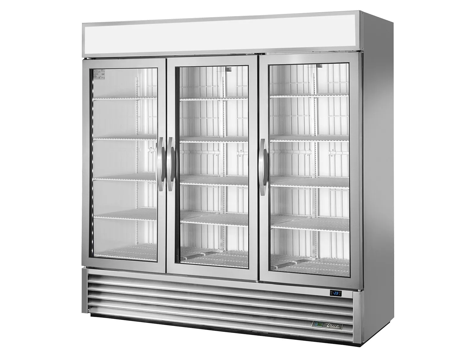 True Refrigeration GDM-72F-HC~FGD01 - Upright Retail Merchandiser Freezer, 3 Full Glass Swing Doors
