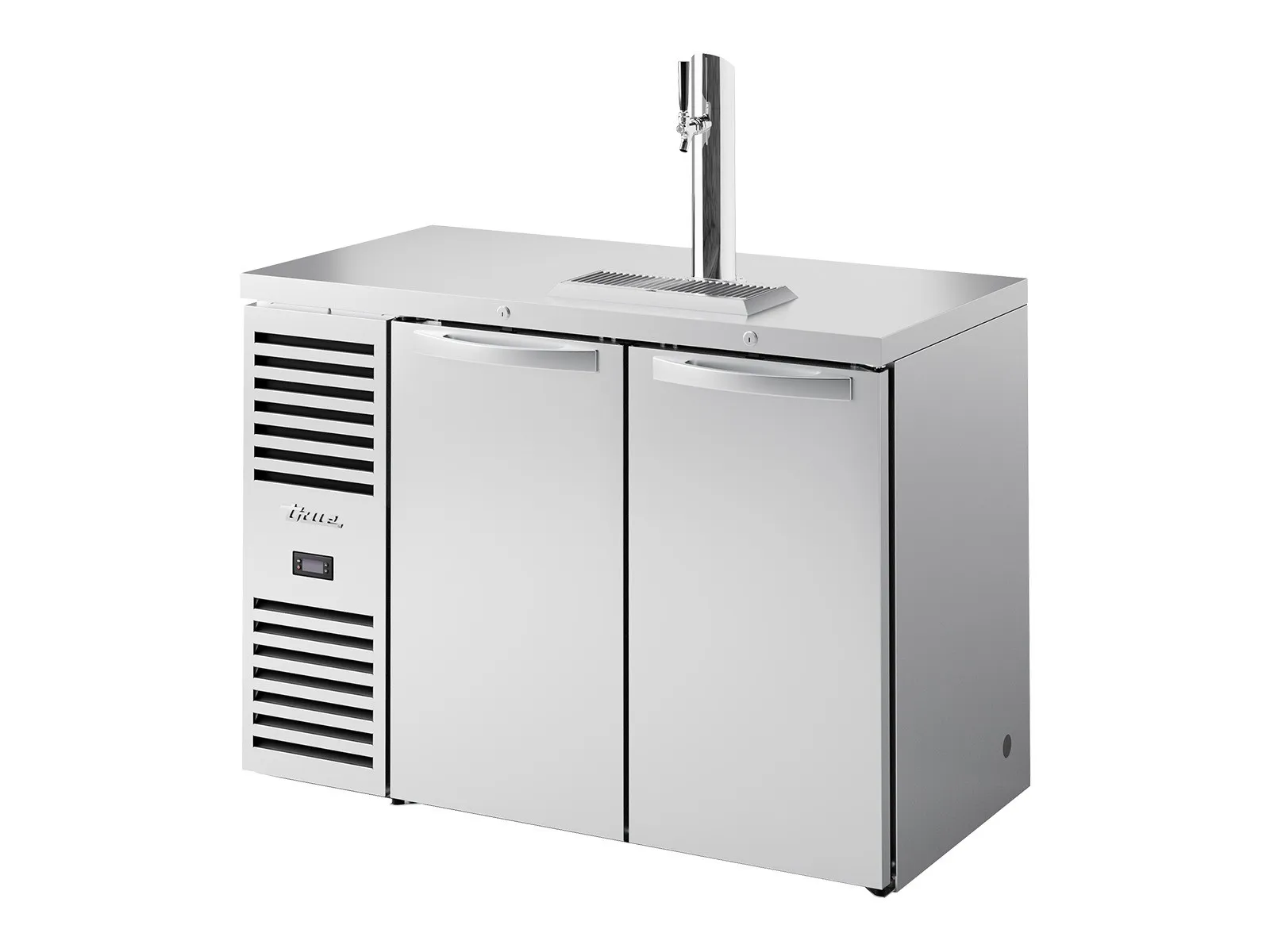 True Refrigeration TDR48-RISZ1-L-S-SS-2 - Keg Chiller / Dispenser, Stainless Steel Ext, 2 Solid Swing Doors