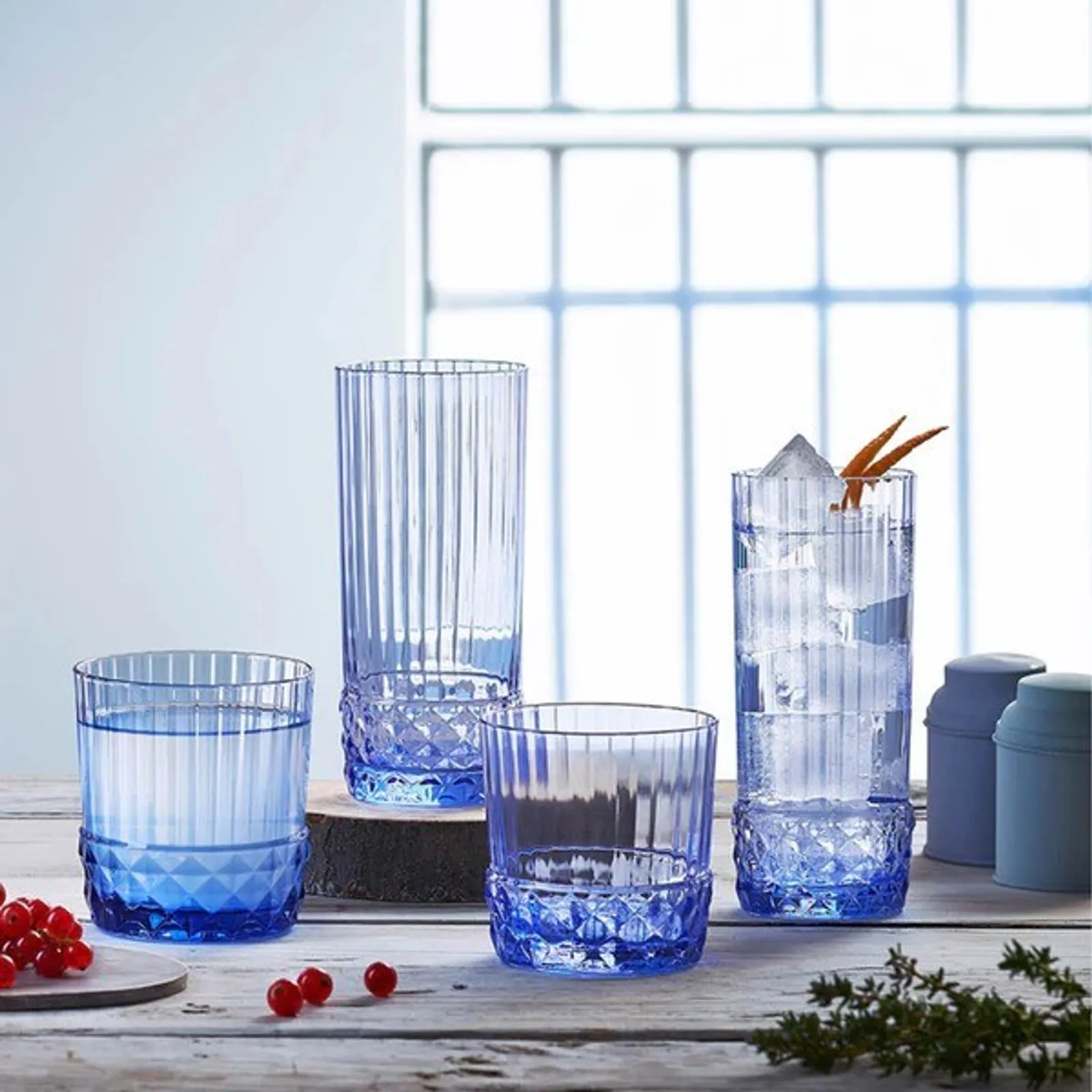 Bormioli Rocco - America '20s Sapphire Blue D.O.F Tumbler 370ml