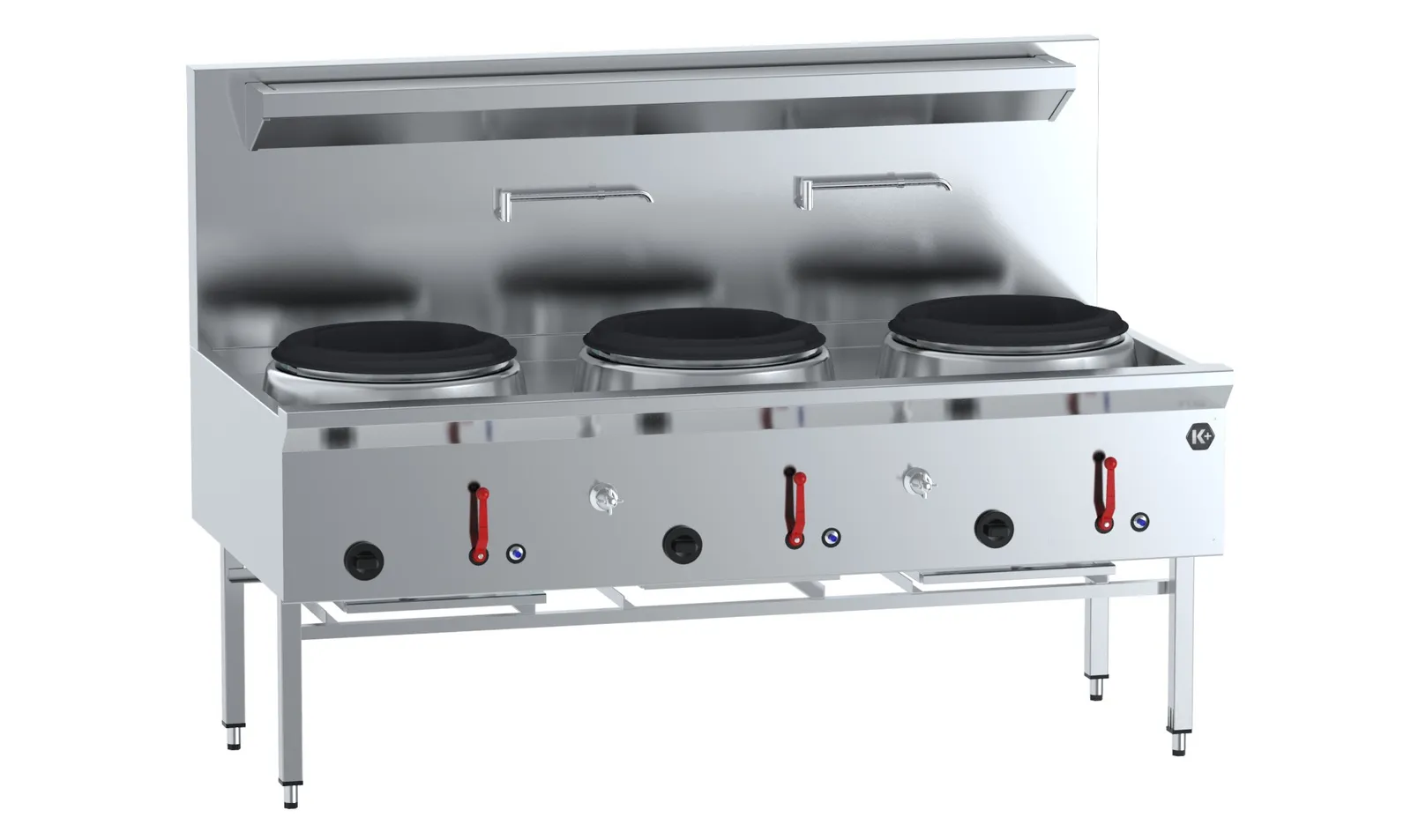K+ UFWWK-3 - Three Hole Waterless Wok Table