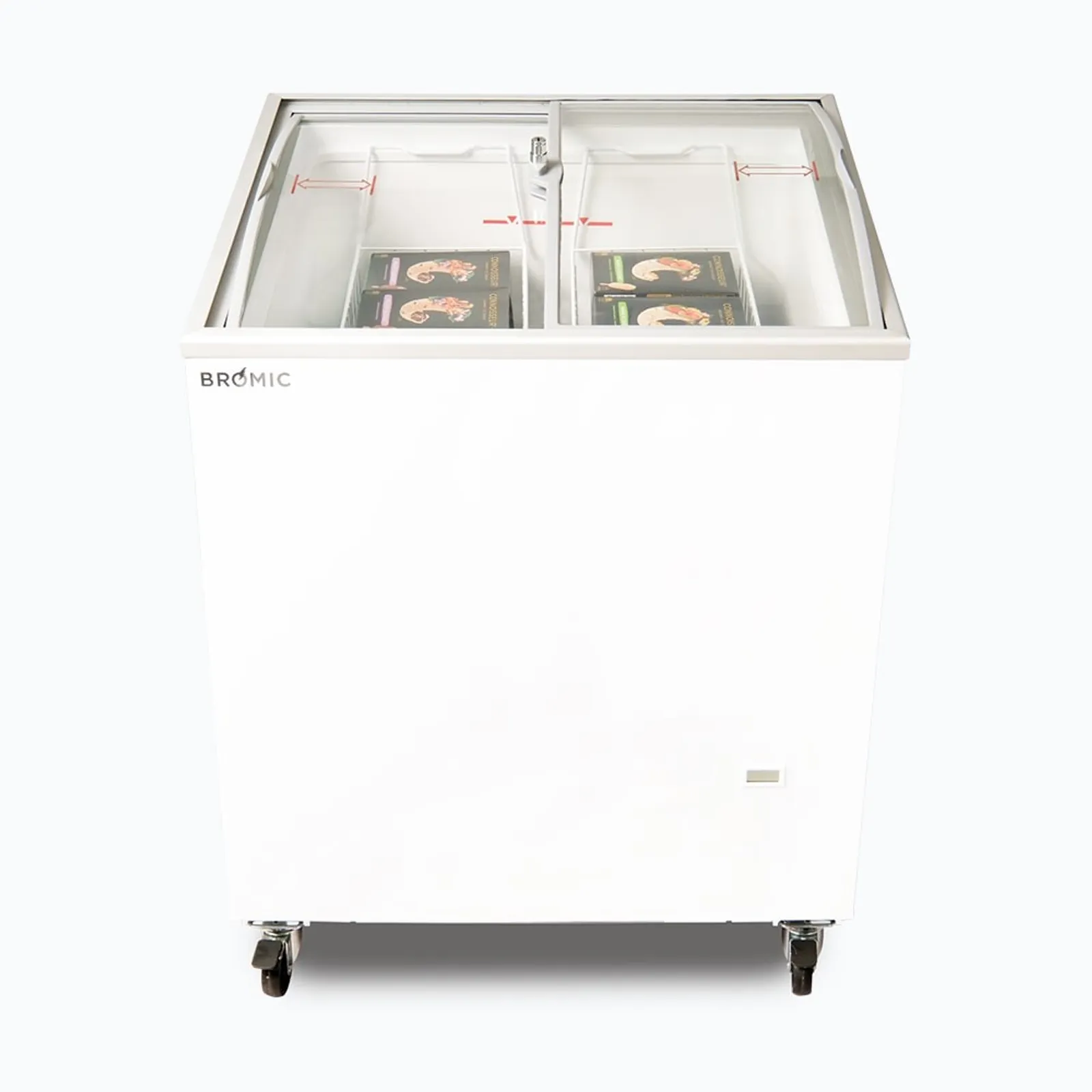 Bromic CF0200ATCG - Display Chest Freezer - 176L - Curved Glass Top