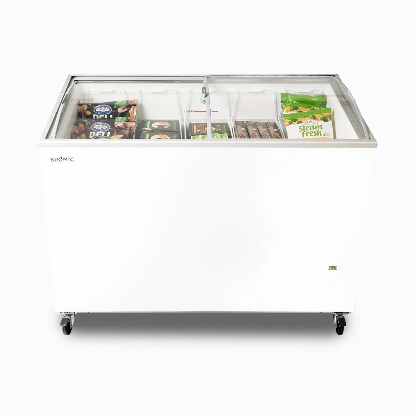 Bromic CF0400ATCG - Display Chest Freezer - 352L - Curved Glass Top