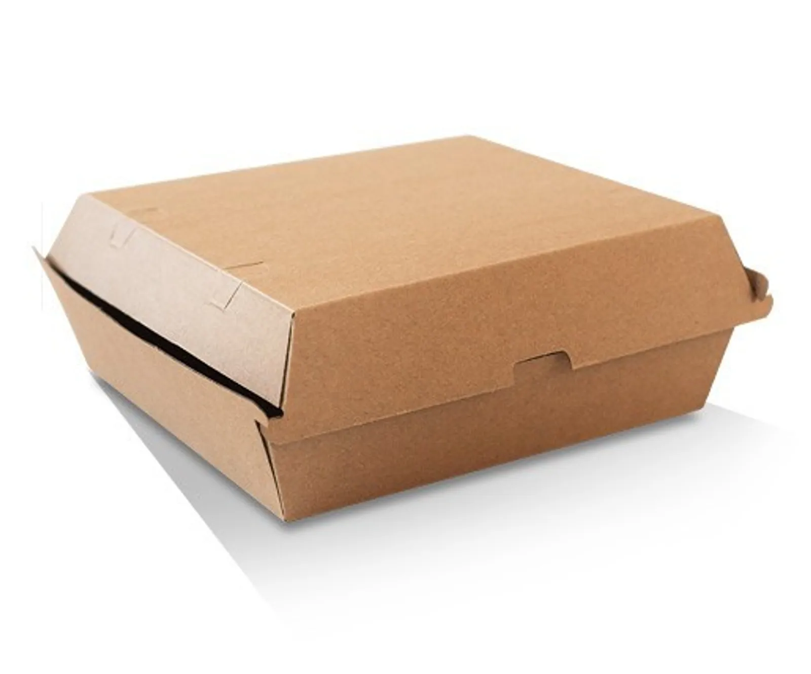 Pac Trading PCB10 Dinner Box  /Brown Corrugated Kraft /Plain 178 x 160 x 80mm CARTON