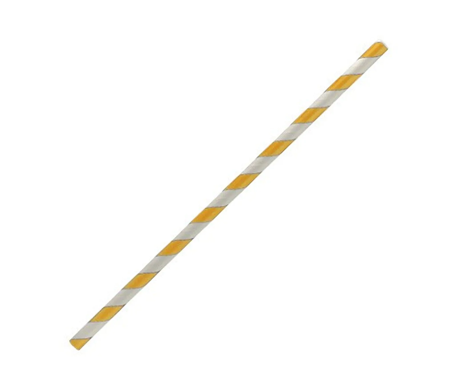 Pac Trading PSR YELLOW Paper Straw Regular - Yellow Stripe 6 x 197mm CARTON