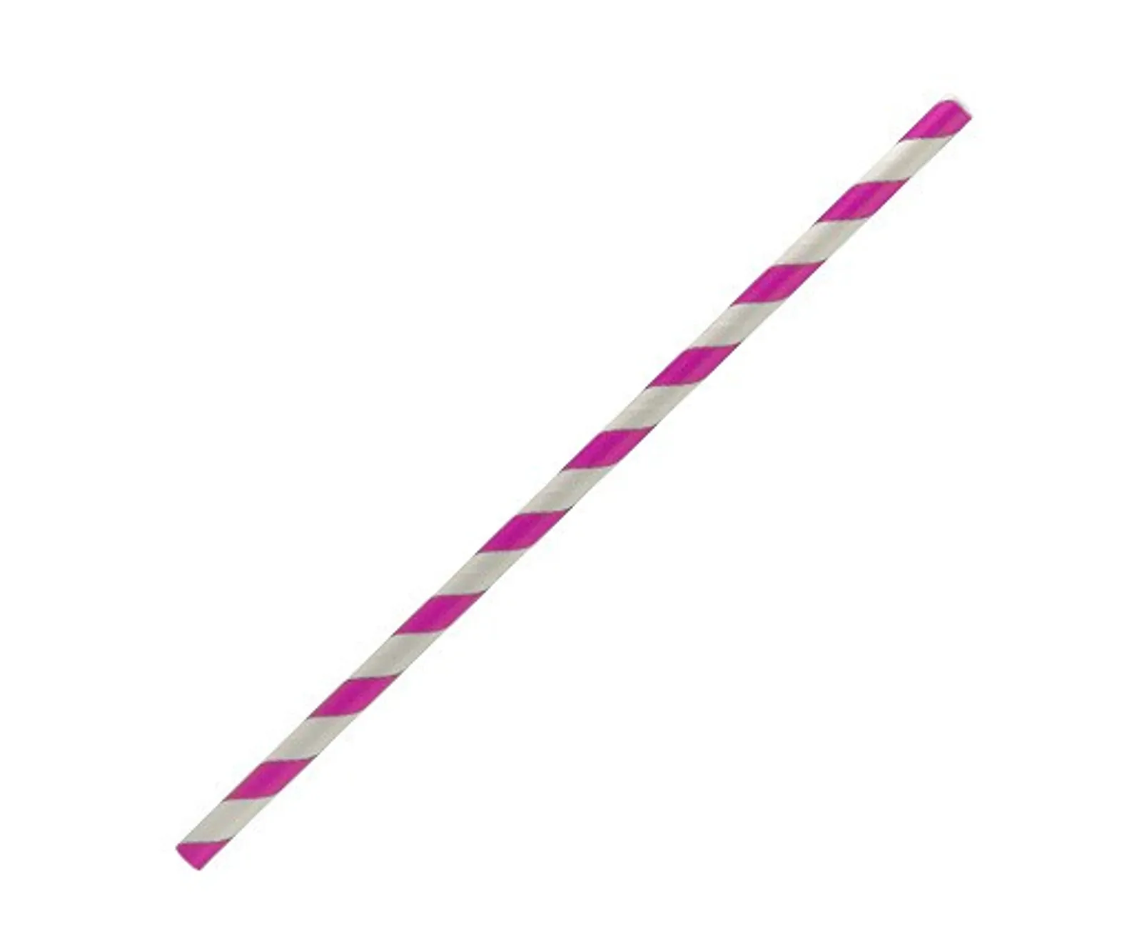 Pac Trading PSR PINK Paper Straw Regular - Pink Stripe 6 x 197mm CARTON