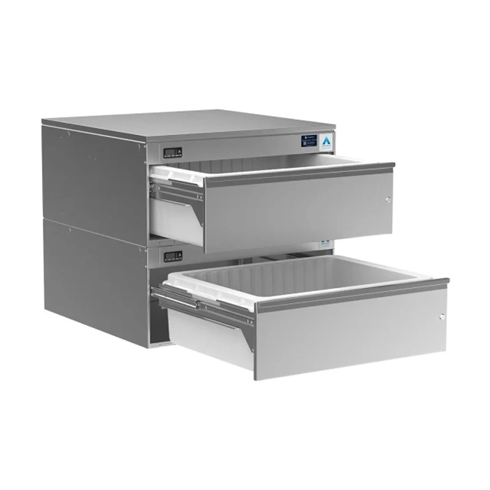 Adande VCR2.PT Double Drawer Unit - Rear Engine Refrigeration - Cover Top and Plinth Slides