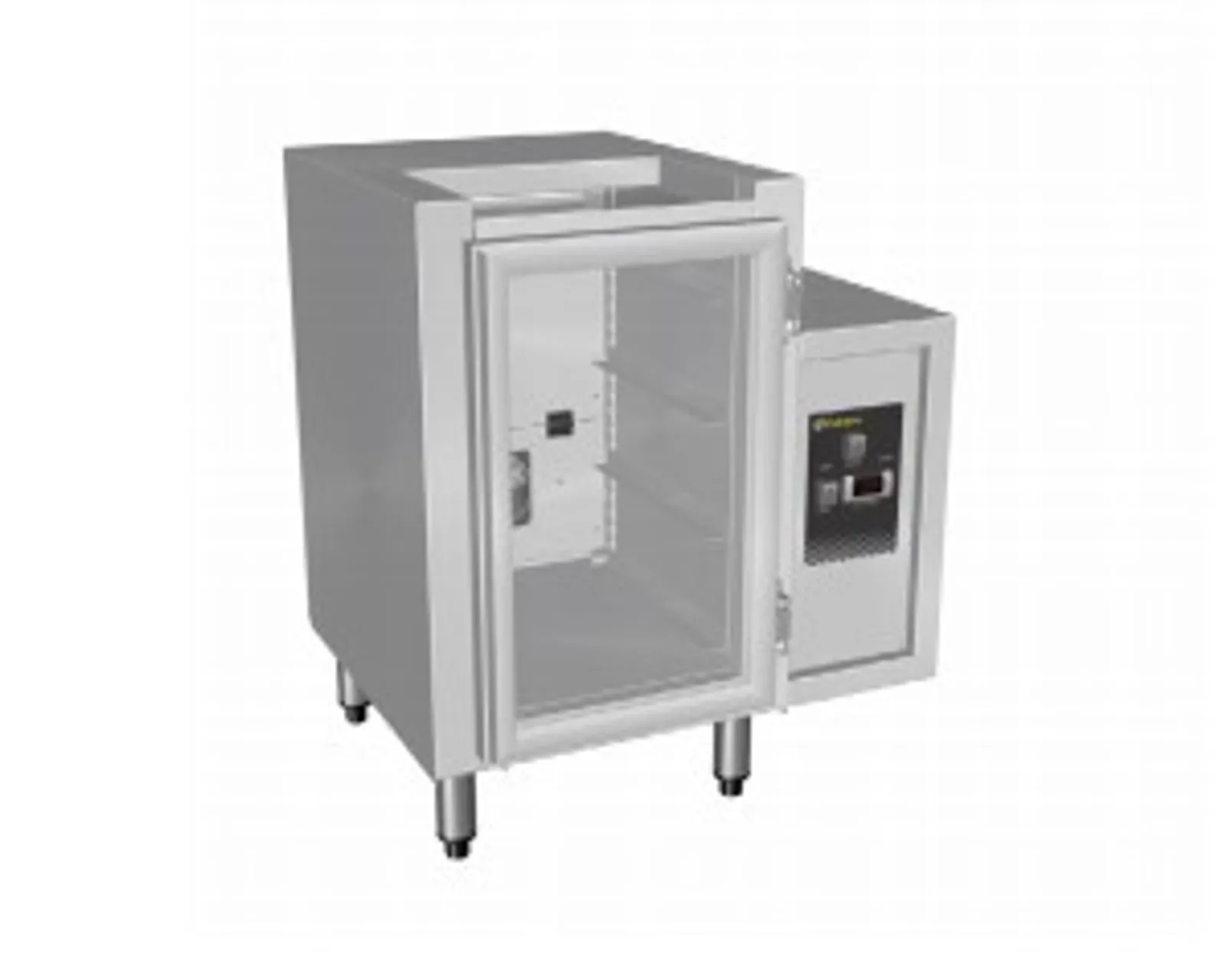 Culinaire CR.GC1.S.RC.R Single Door Glass Chiller - Sliding Lid - Right Hand Control Box - Right  Hinged Door