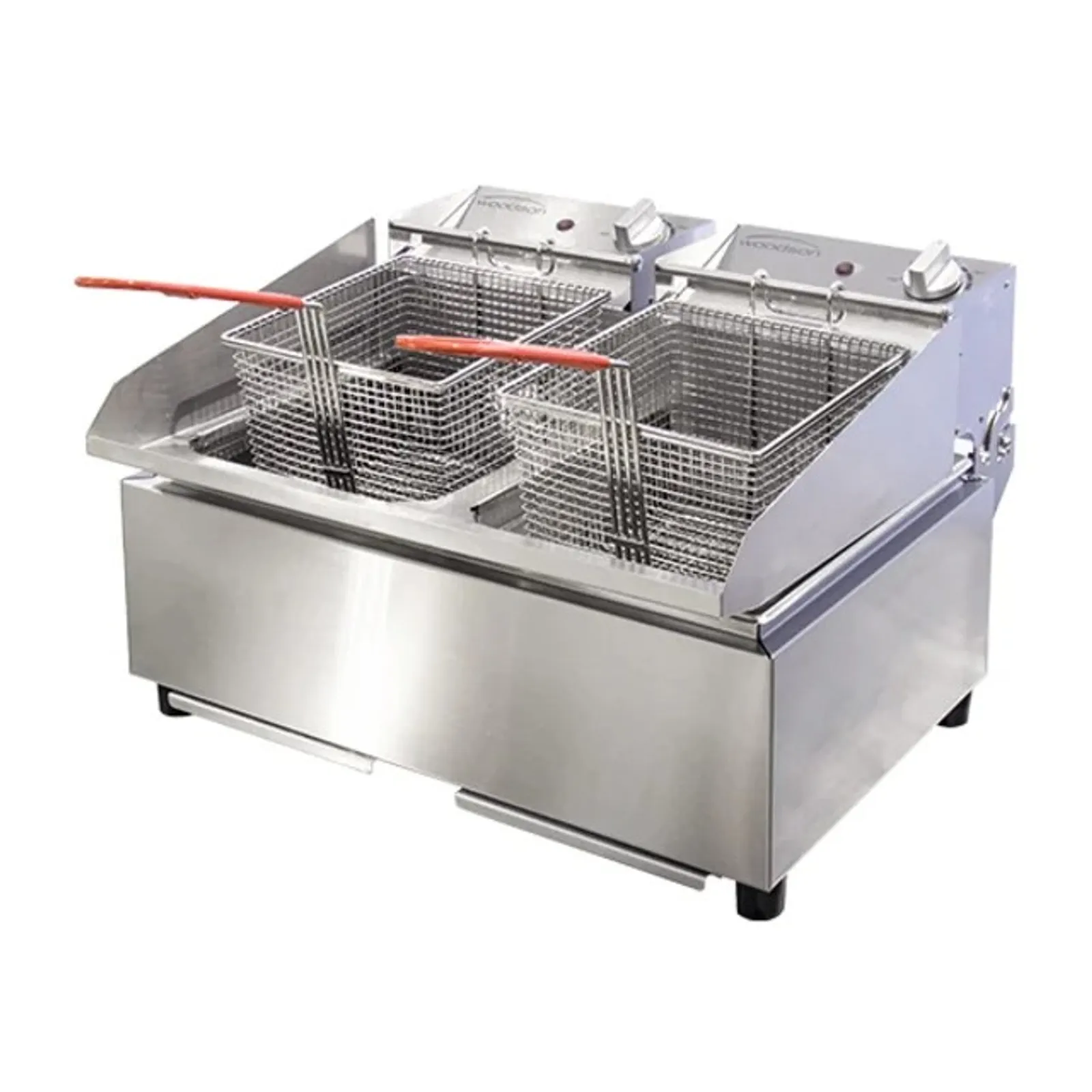 Woodson W.FRT80 - Twin Pan Countertop Fryer 2x8L