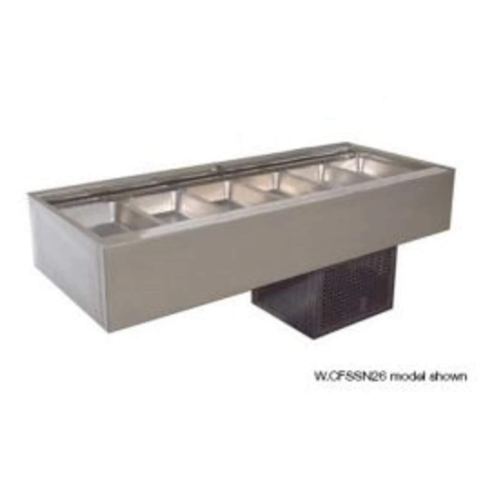 Woodson W.CFSSN25 Self Serve Cold Food Display -  1720mm - Flat Deck -  5 Module