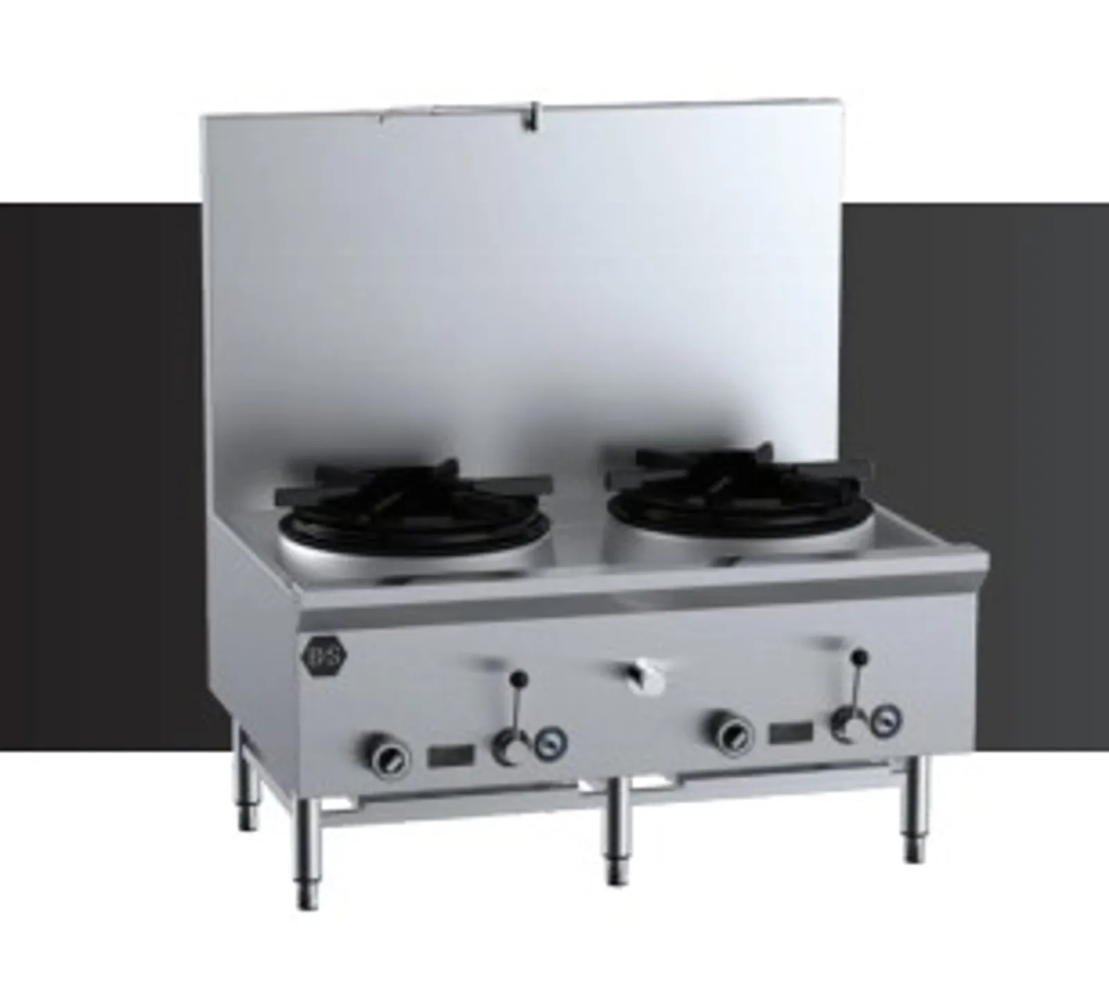 B&S Black UFWWSPD-2 Two Hole Deluxe Waterless Stock Pot