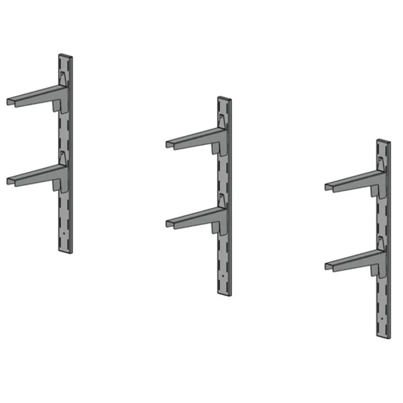 Simply Stainless SS10.KITB 2 Tier Adjustable Wall Shelving Kit - Suits 1800/2100/2400mm Shelves
