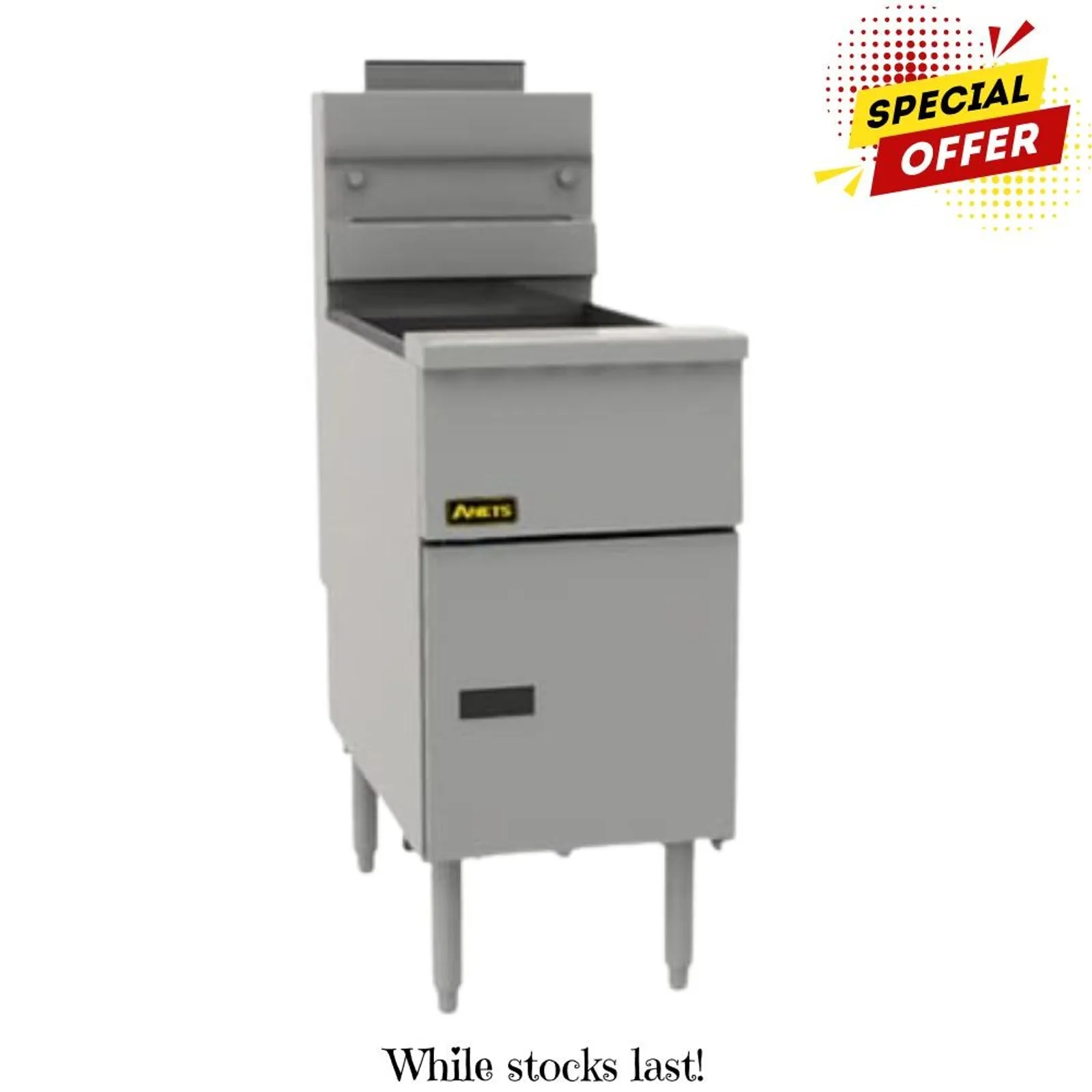 Anets 40AV SilverPlus - Gas 3 Tube Deep Fryer - LPG