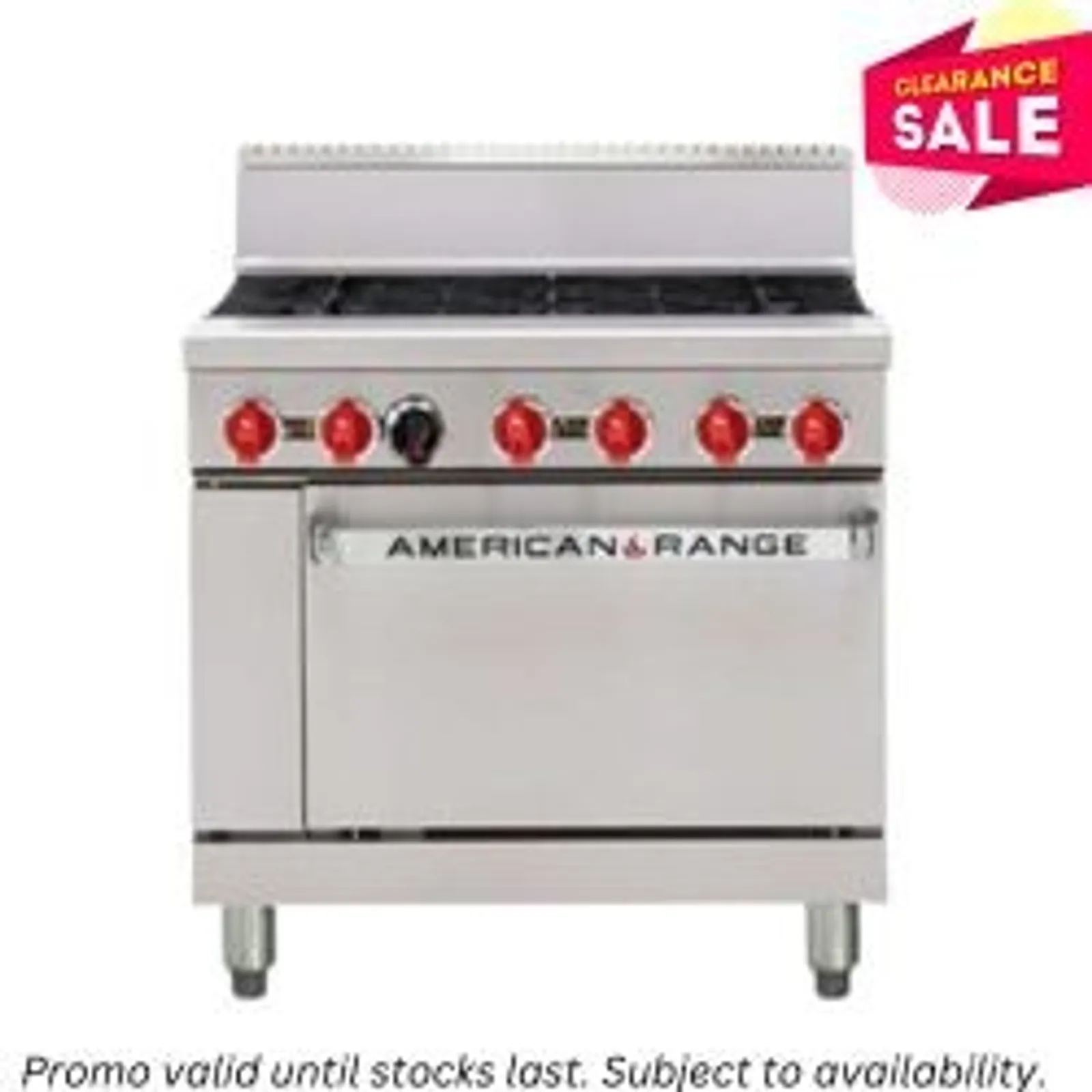American Range AAR.6B.N - 36" 6 Burner Oven Range, Natural Gas - Clearance