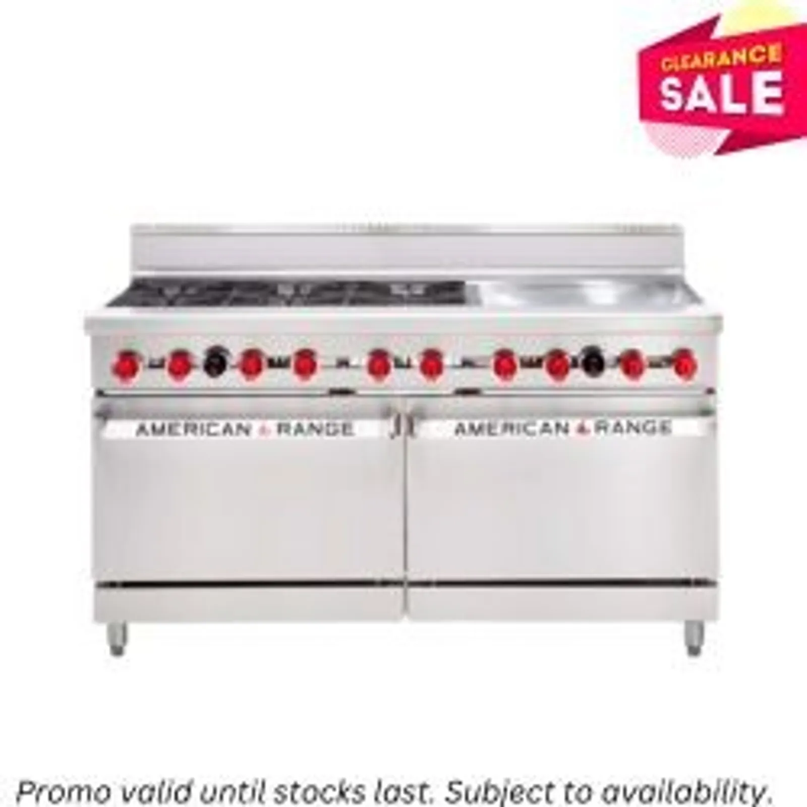 American Range AAR.6B.24G.P - 60" 6 Burner Oven Range, ULPG - Clearance