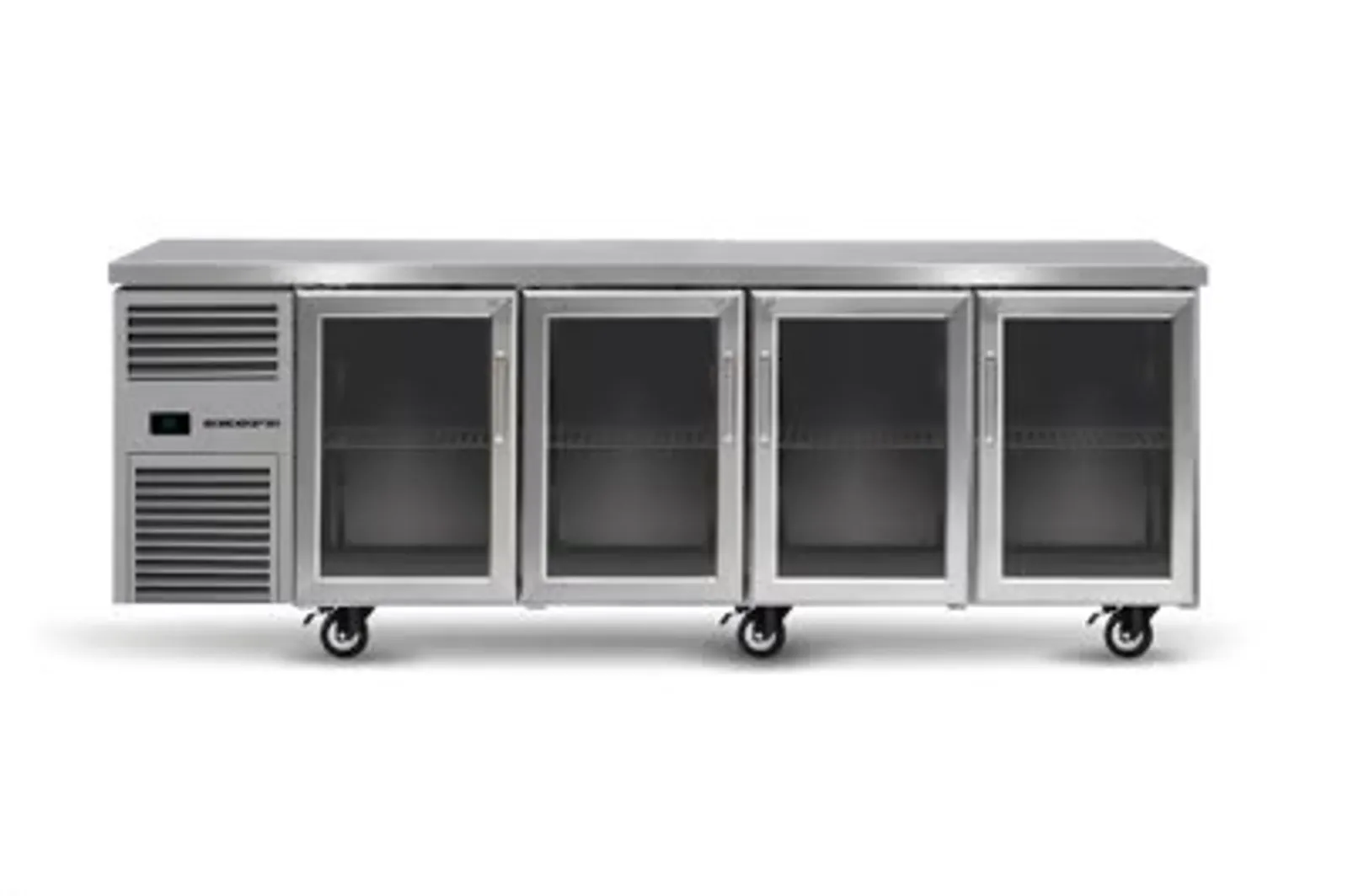 4 Door Underbench Glass Door Fridge