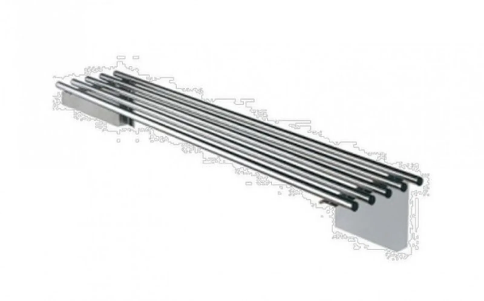 Simply Stainless SS11.2400 Pipe Wall Shelf - 2400mm