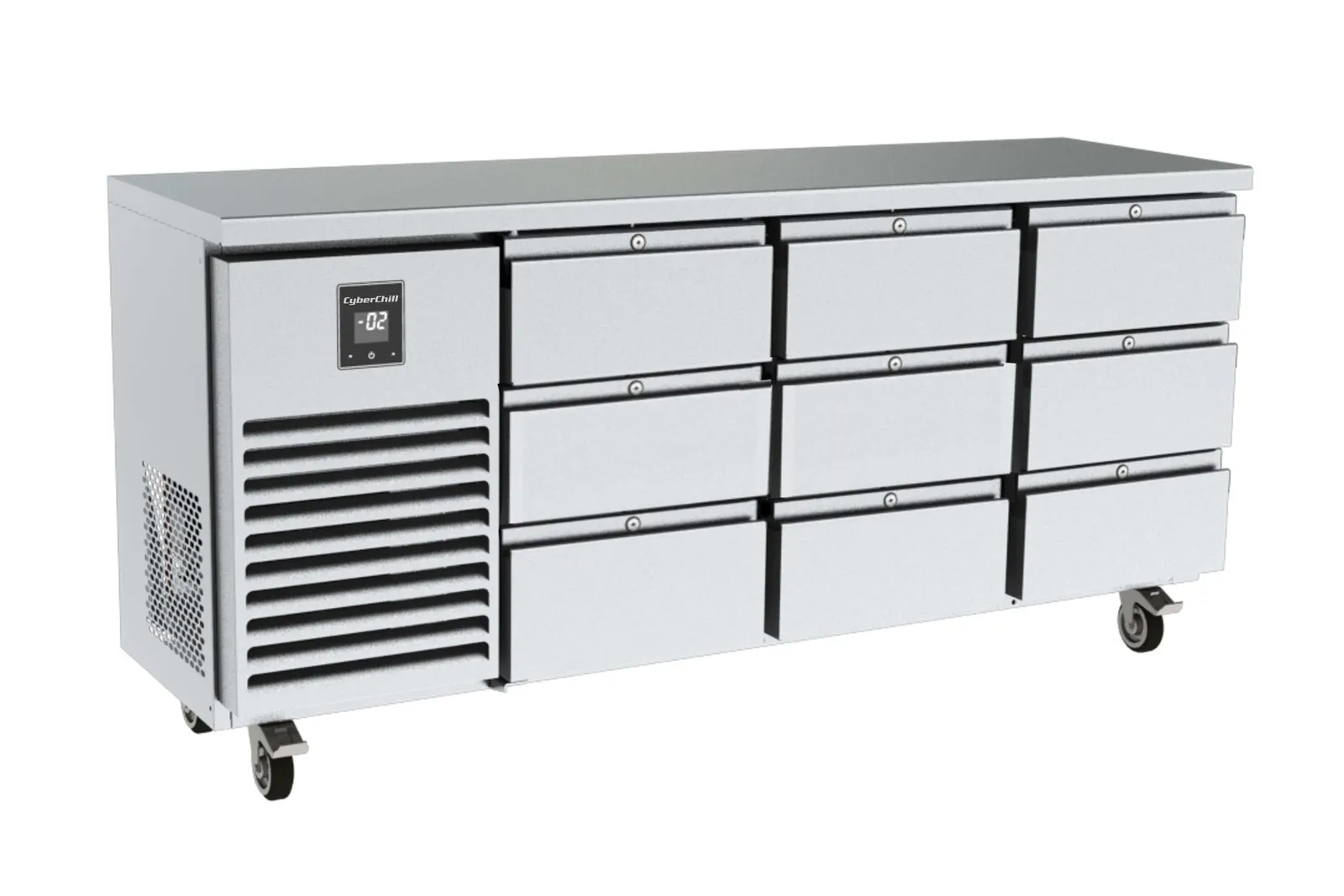 CyberChill MCR311-RTTT - 3 Door Remote Counter Chiller