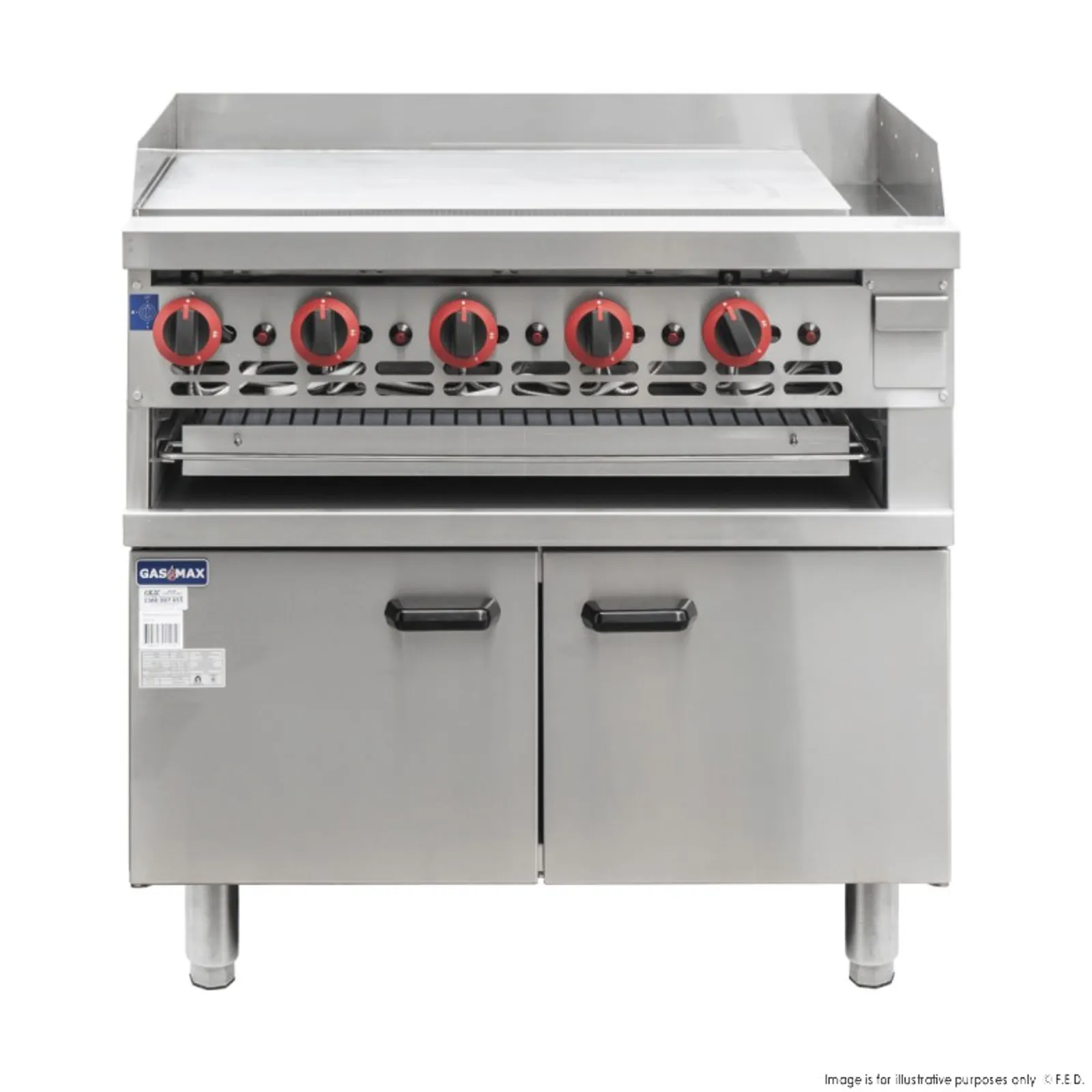 Gasmax GGS-36 - Gas Griddle and Gas Toaster with Cabinet