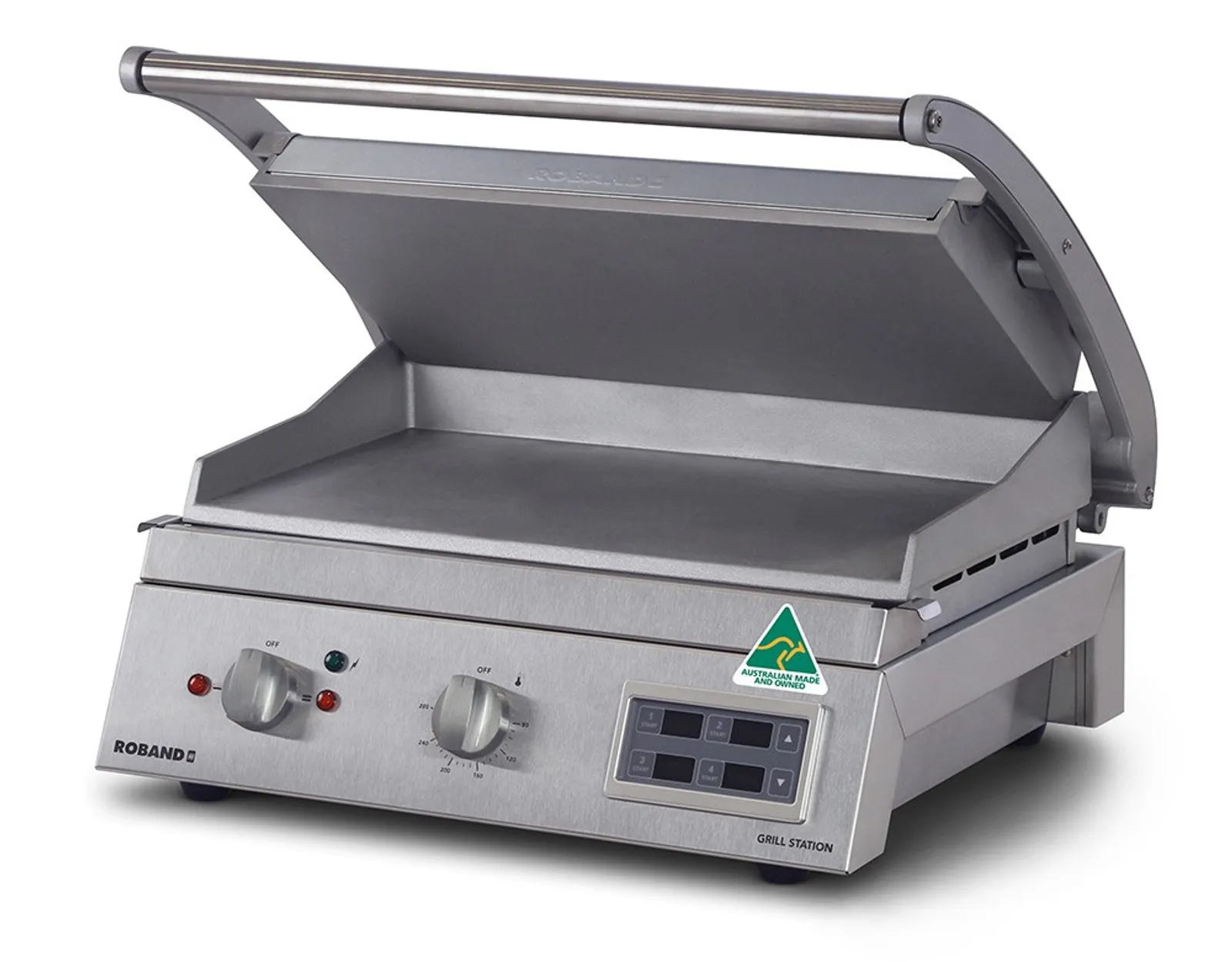 Roband GSA815SE - 8 Slice Grill Station, Smooth Plates - Electronic Timer