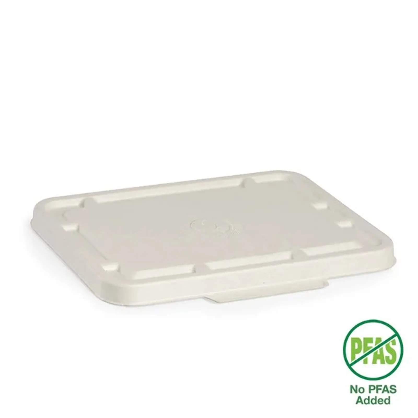 BioPak B-LBL-2/3C-W - 2 & 3-Compartment White Plant Fibre Takeaway Lid