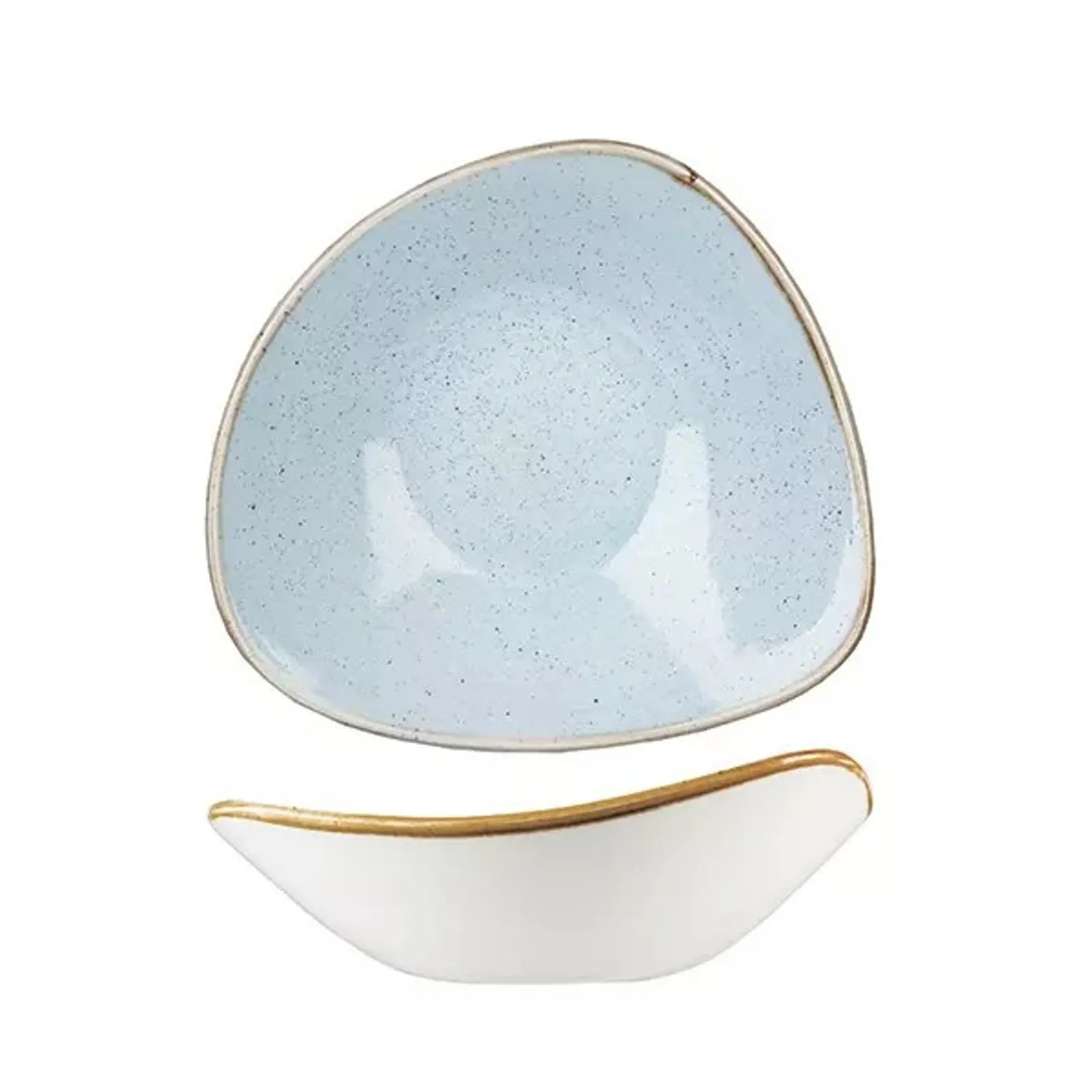 Churchill Stonecast 9975723-D Duck Egg - Triangular Bowl 235x235mm