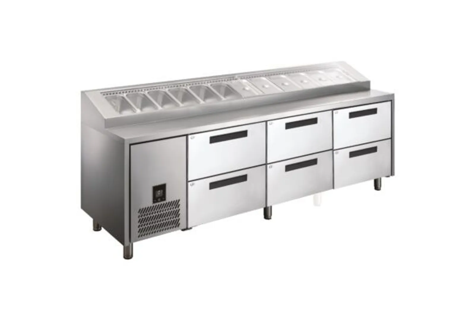 Glacian HPB2476DDD - Pizza Prep with Drawers