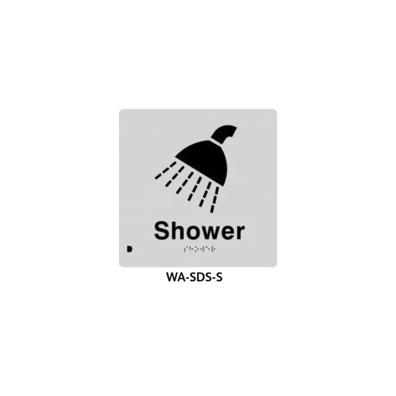 3Monkeez WA-SDS-S - Braille Sign Shower (Silver)
