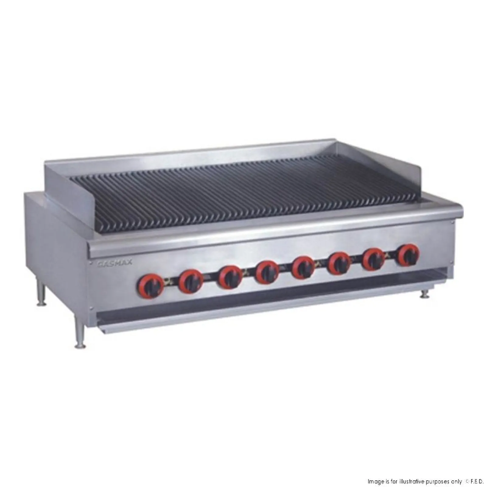 Gasmax QR-48ELPG - Natural Gas 8 Burner Char Grill Top