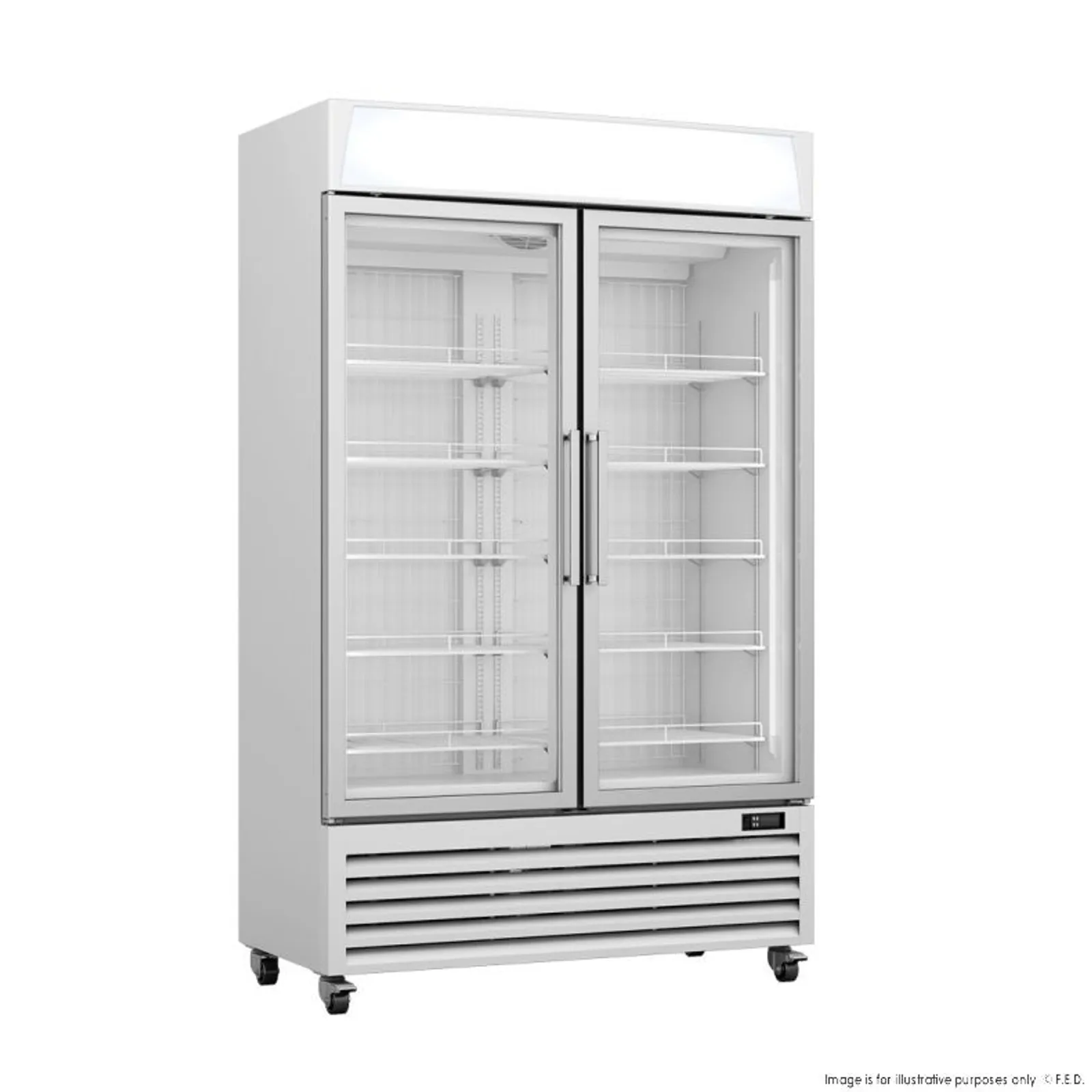 Thermaster LG-800PF - Upright Double Glass Door Freezer