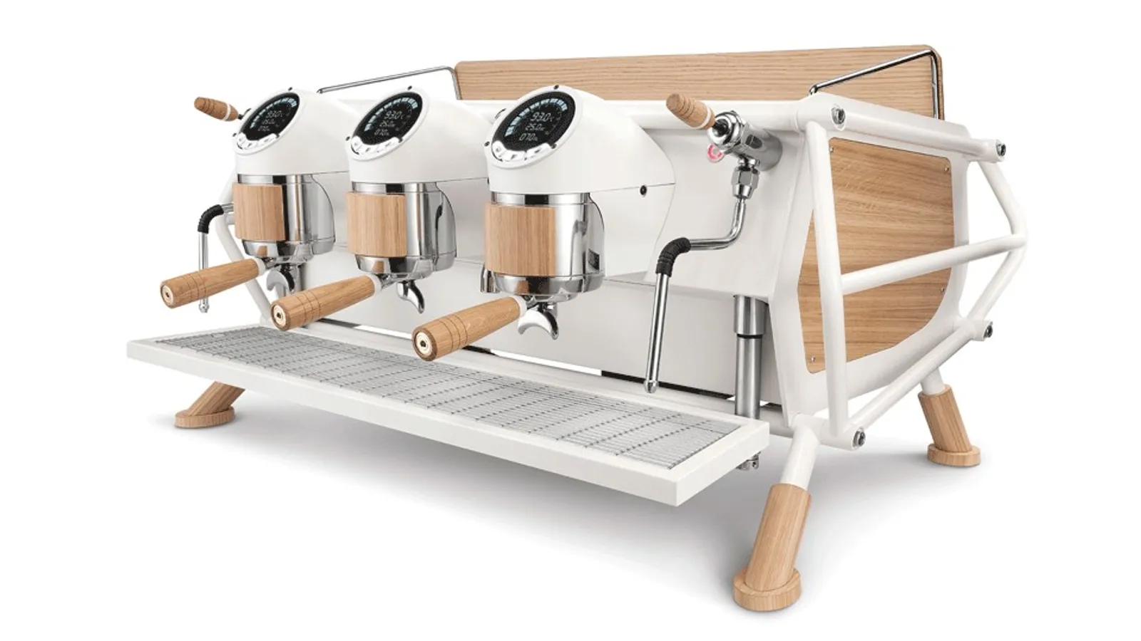 Sanremo Cafe Racer White Wood - 3 Group Coffee Machine
