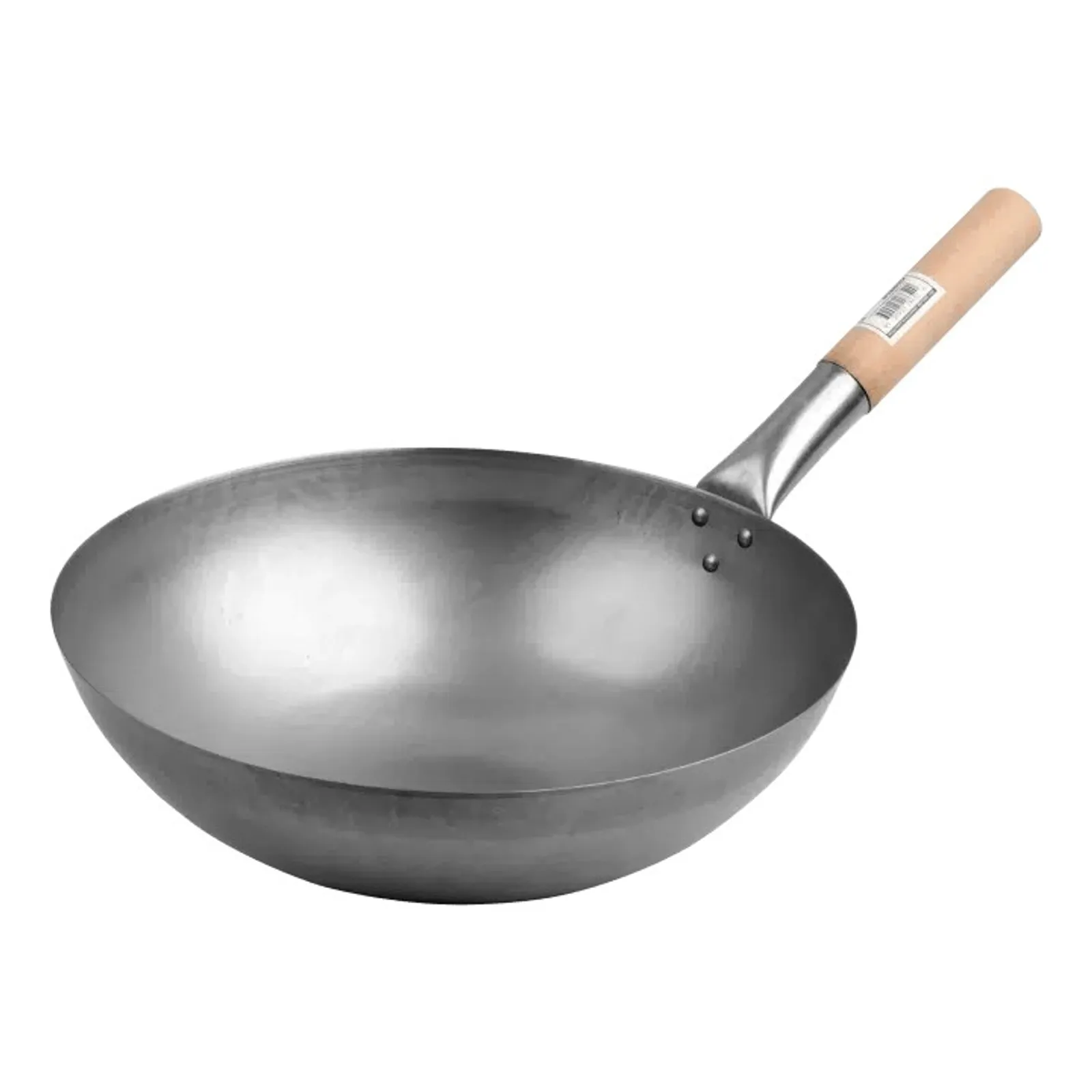 KH Classik Chef® 18652 - Wood Handle Round Bottom Wok 14" 350mm