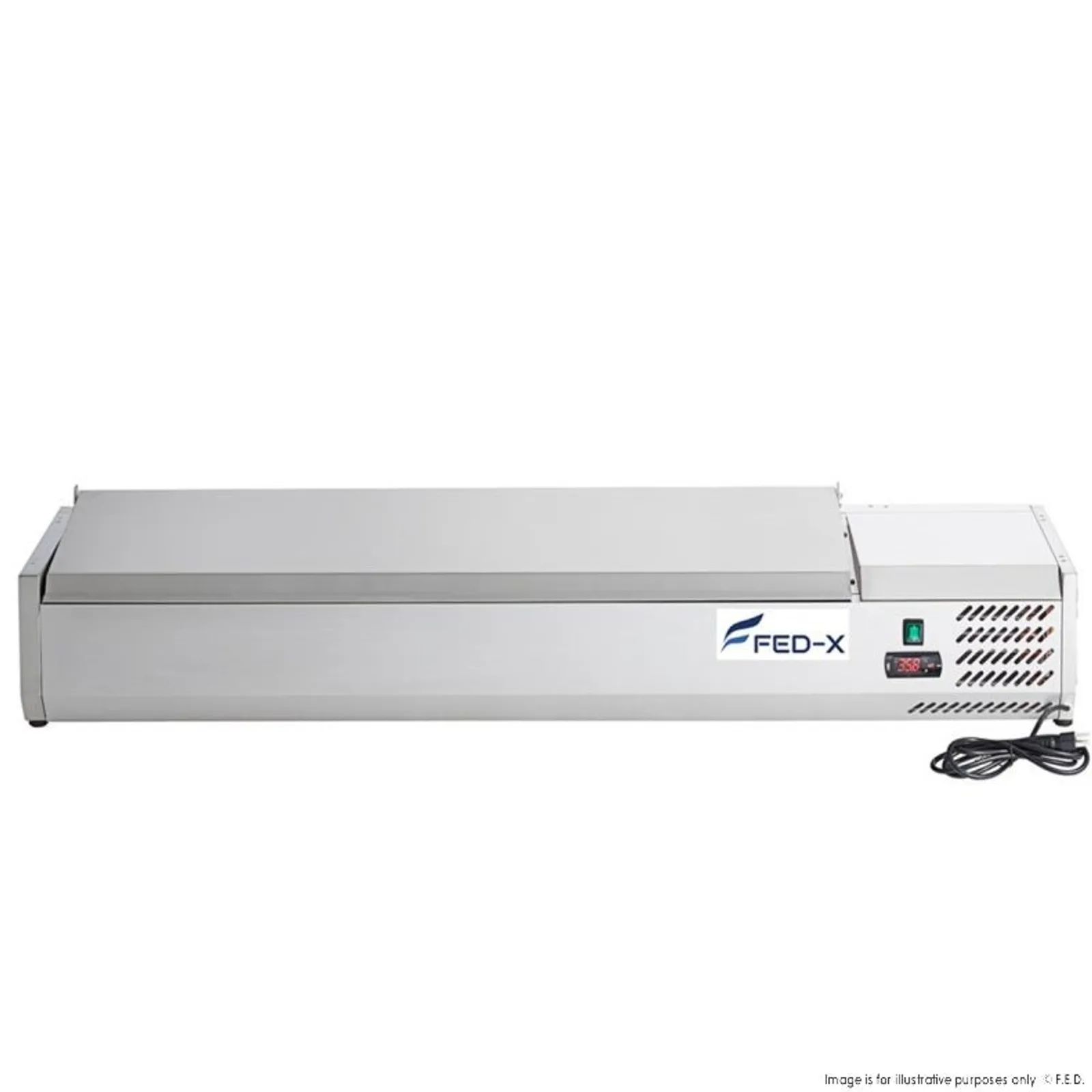 FED-X XVRX1500/380S - Salad Bench with Stainless Steel Lid 6 x 1/3GN